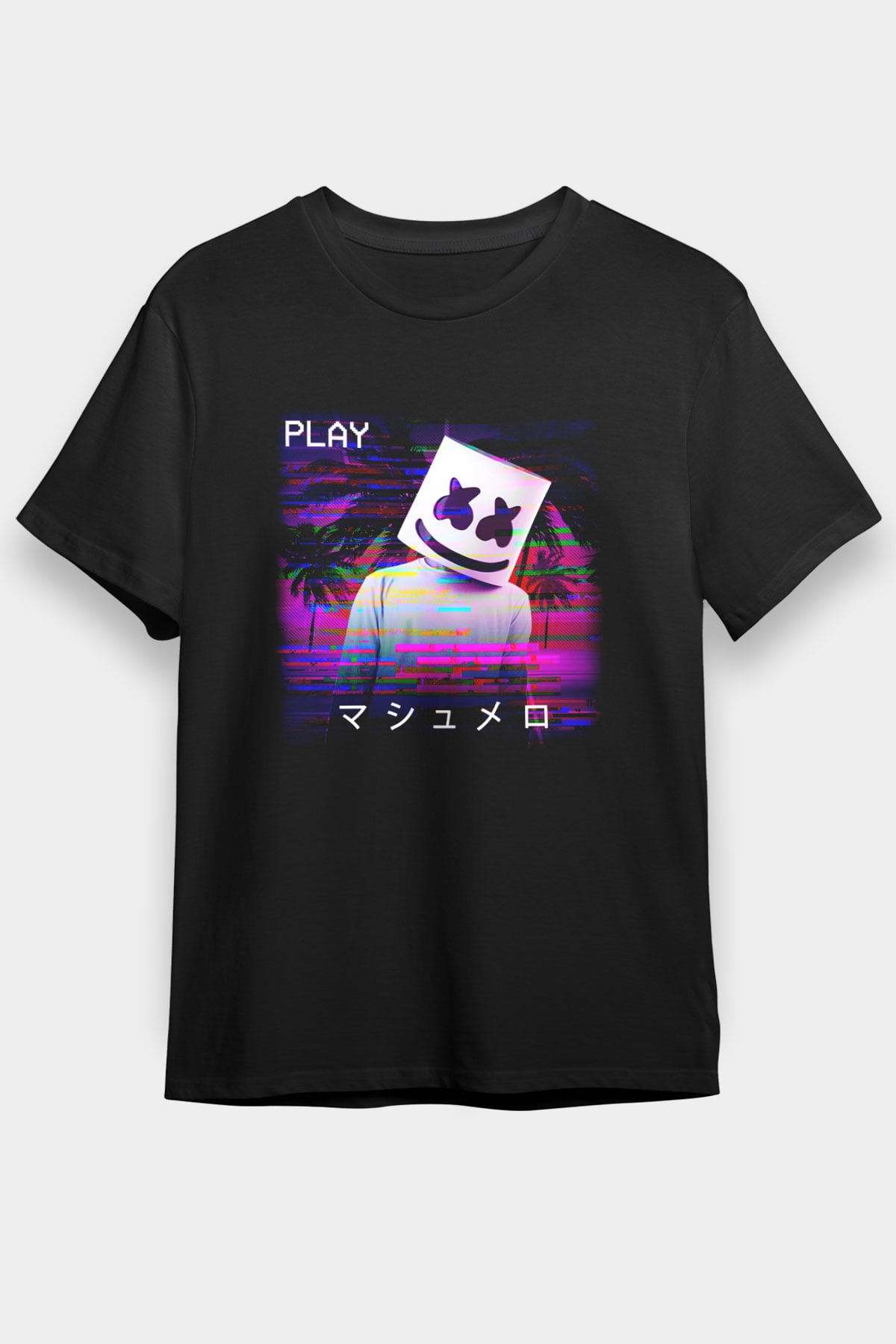 Marshmello Siyah Unisex Tişört T-Shirt - TişörtFabrikası