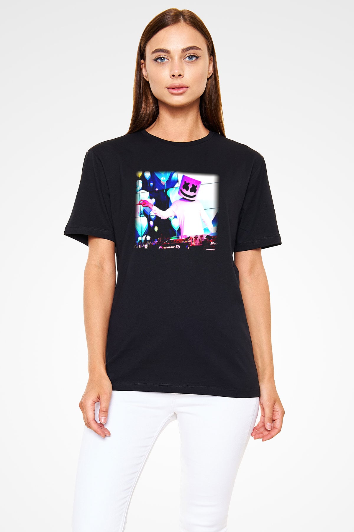Marshmello Siyah Unisex Tişört T-Shirt - TişörtFabrikası