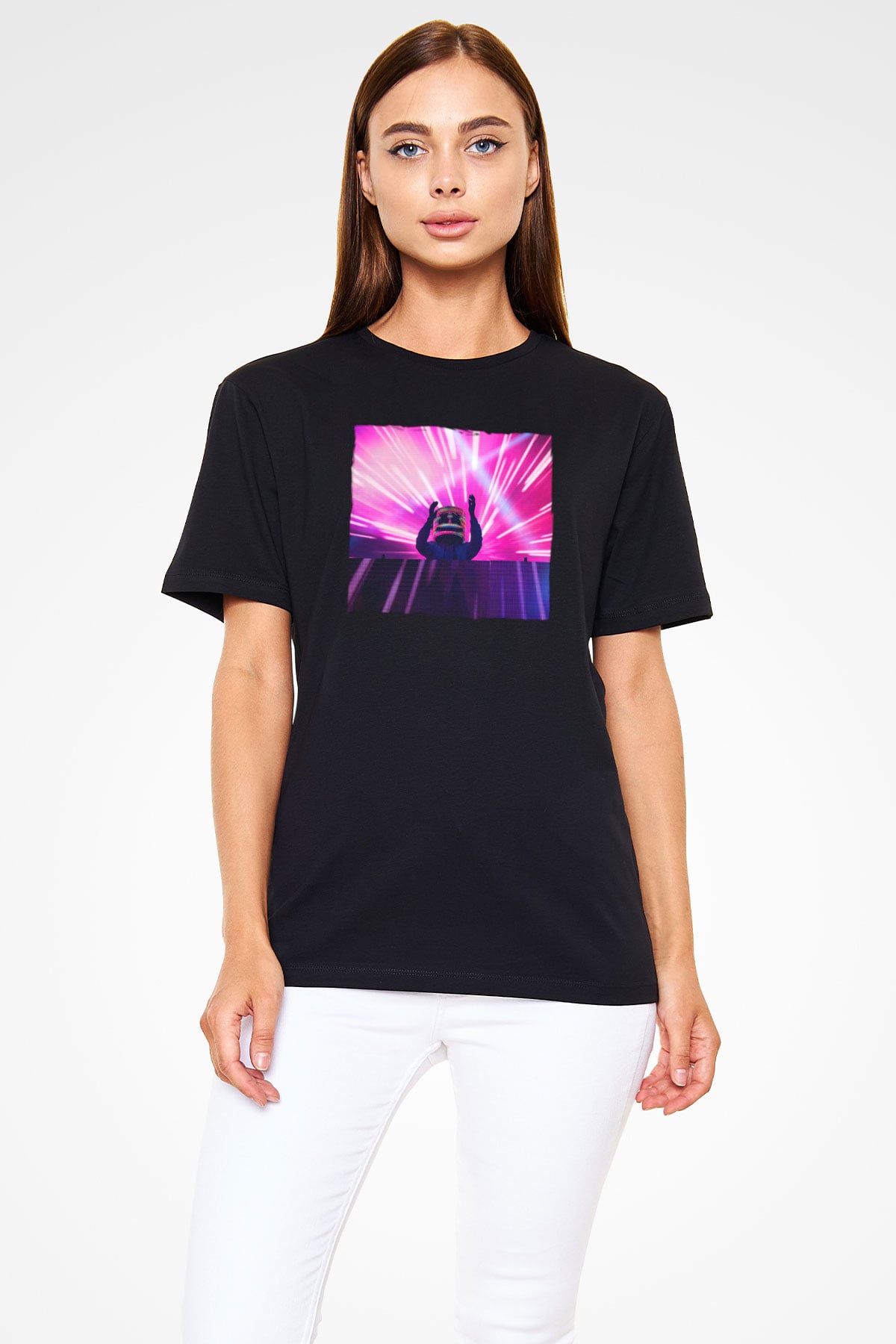 Marshmello Siyah Unisex Tişört T-Shirt - TişörtFabrikası
