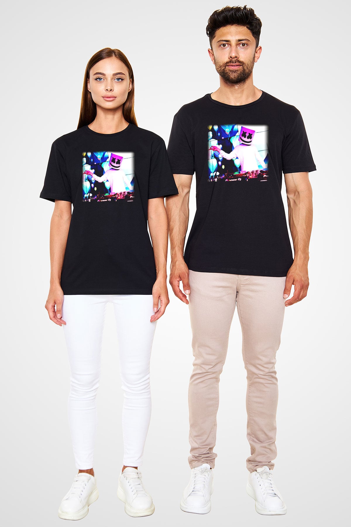 Marshmello Siyah Unisex Tişört T-Shirt - TişörtFabrikası