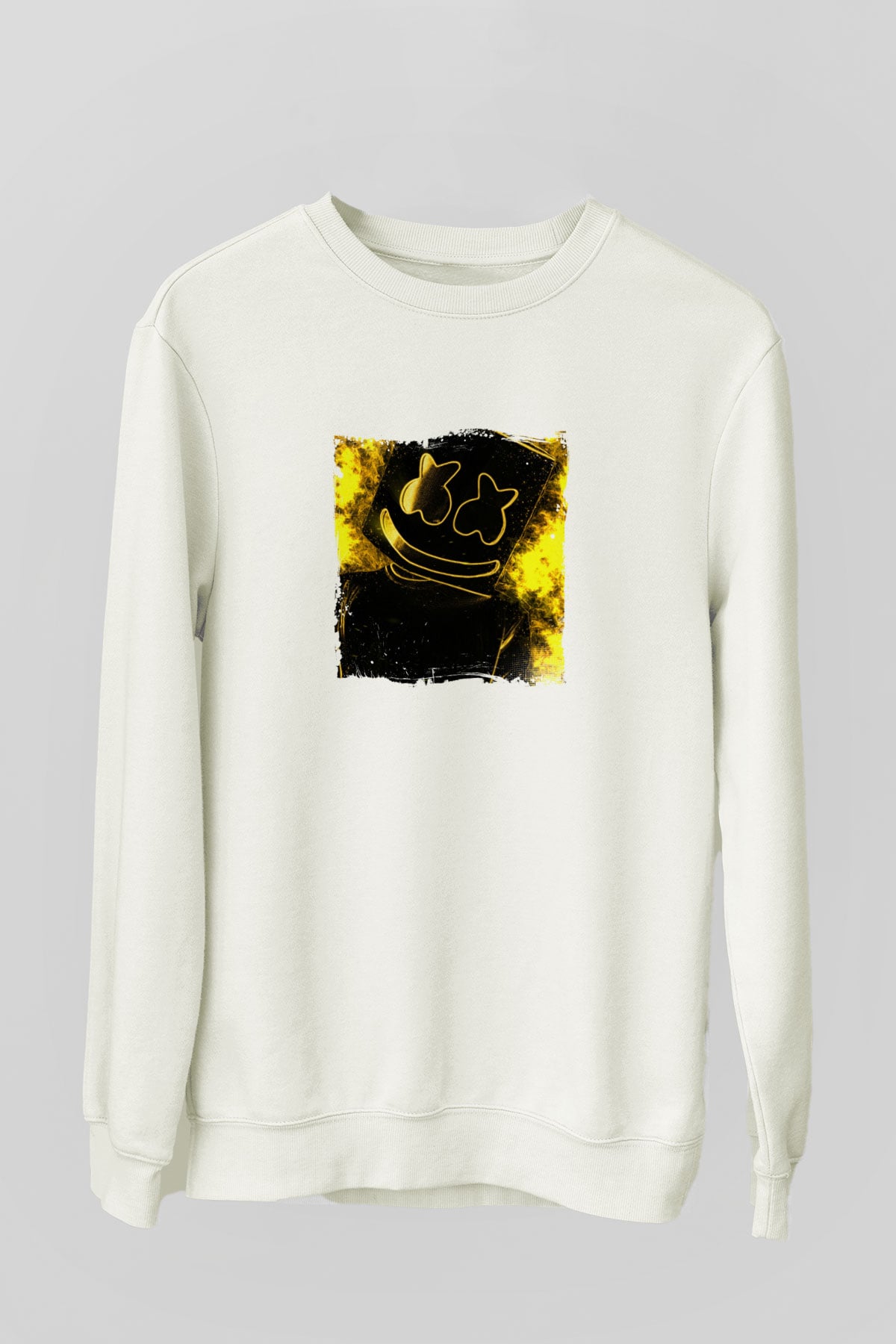 MarshmelloBaskılı Beyaz Sweatshirt