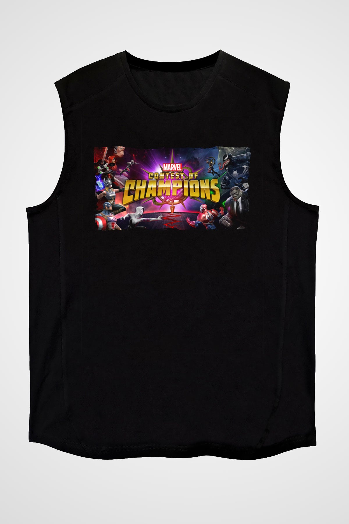 Marvel Contest of Champions Siyah Unisex Kolsuz Tişört