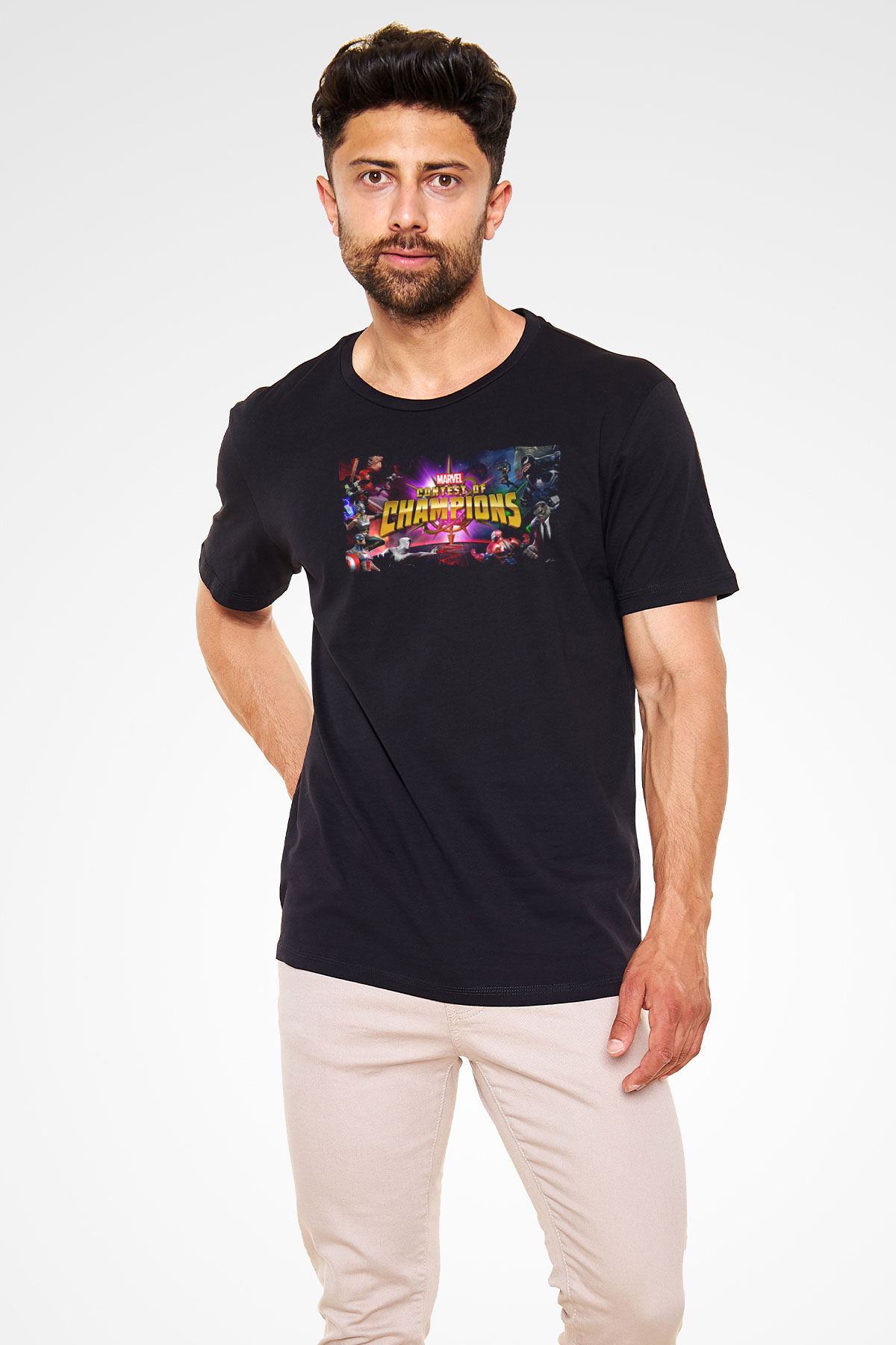 Marvel Contest of Champions Siyah Unisex Tişört T-Shirt