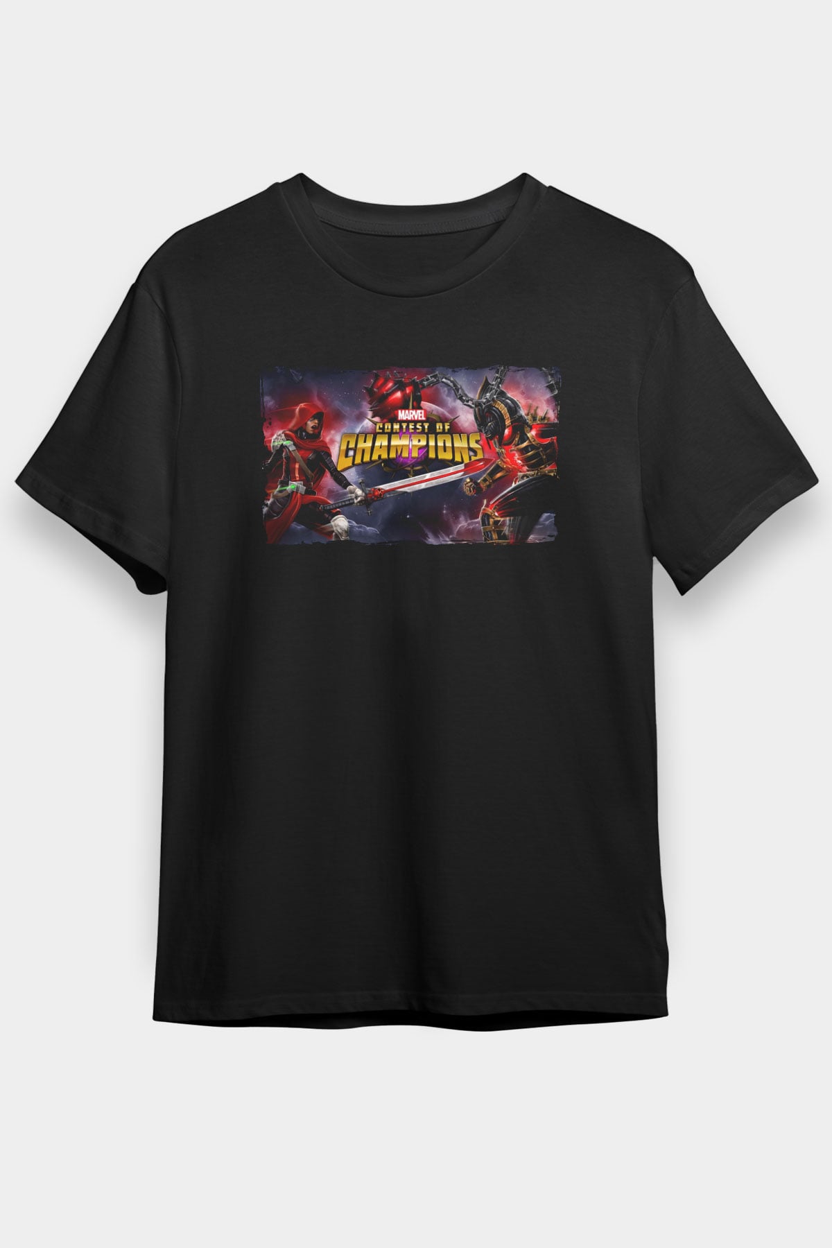 Marvel Contest of Champions Siyah Unisex Tişört T-Shirt