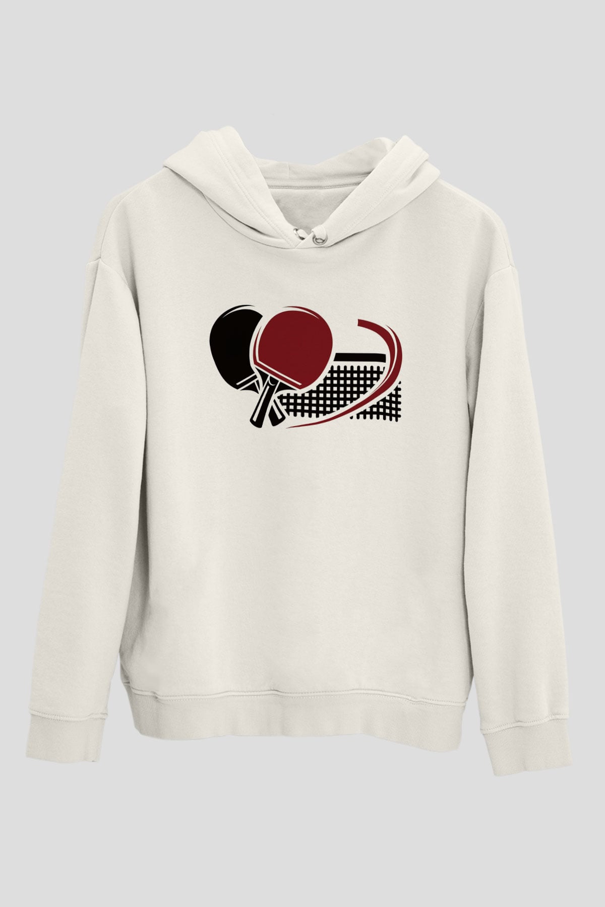 Masa tenisi Beyaz Unisex Hoodie