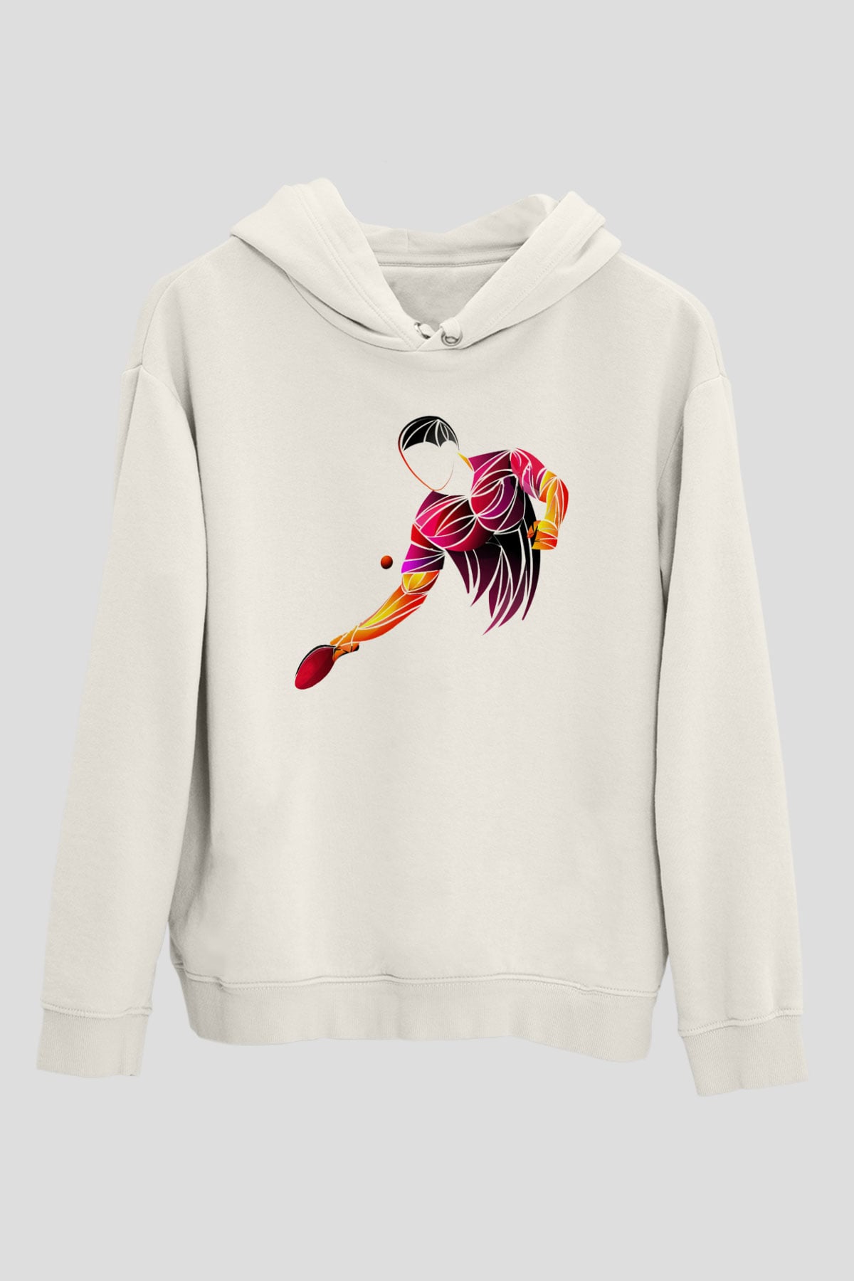 Masa tenisi Beyaz Unisex Hoodie