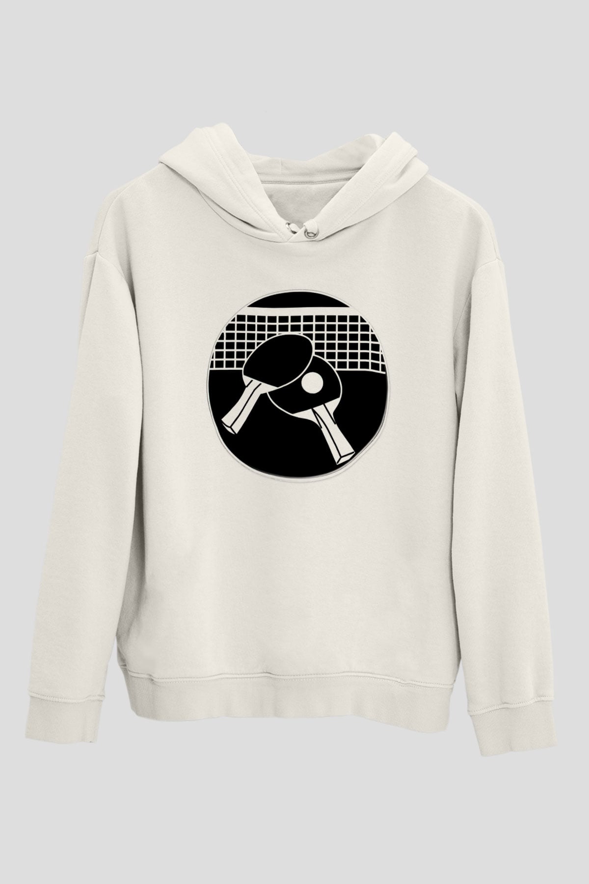 Masa tenisi Beyaz Unisex Hoodie