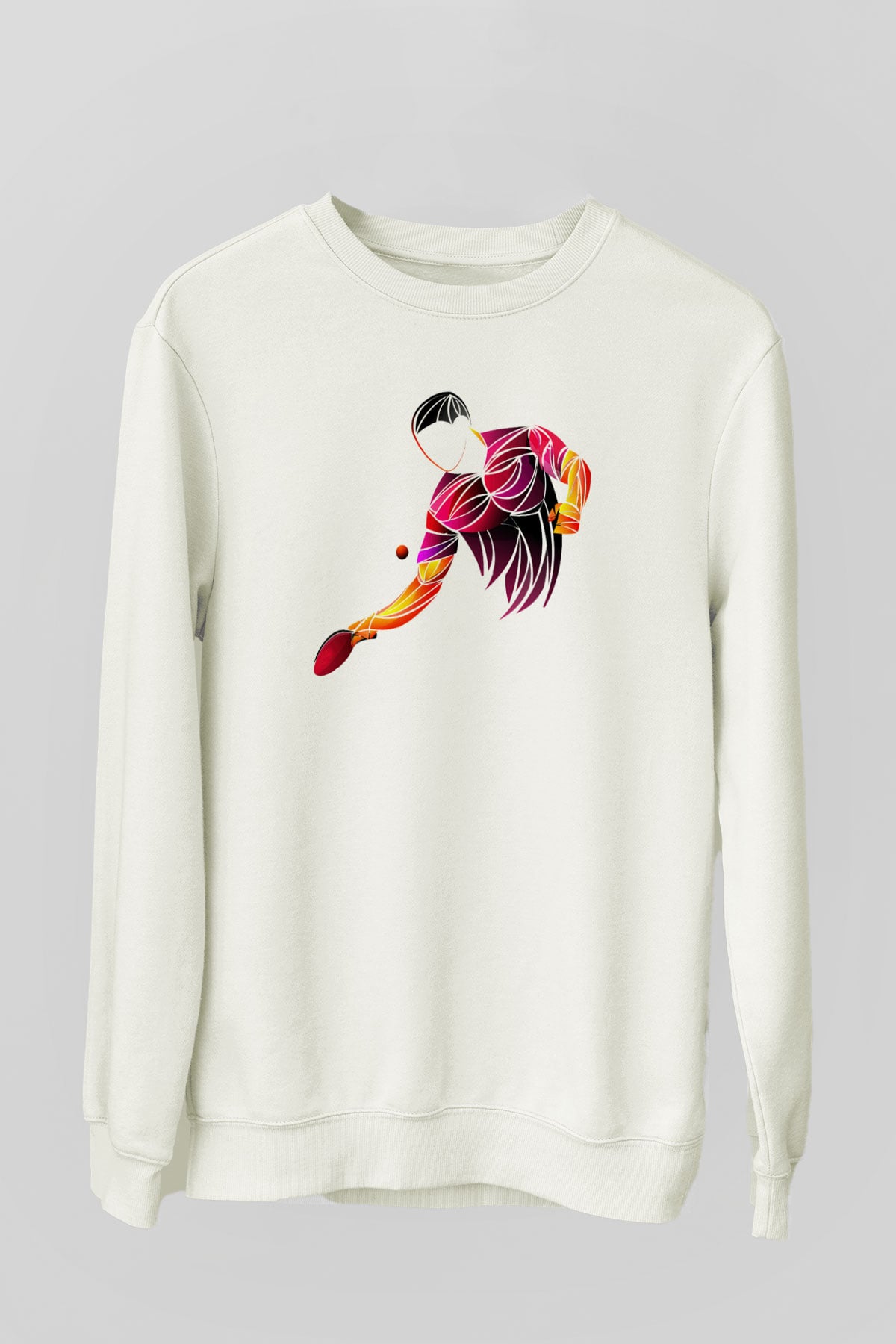 Masa tenisi Beyaz Unisex Sweatshirt