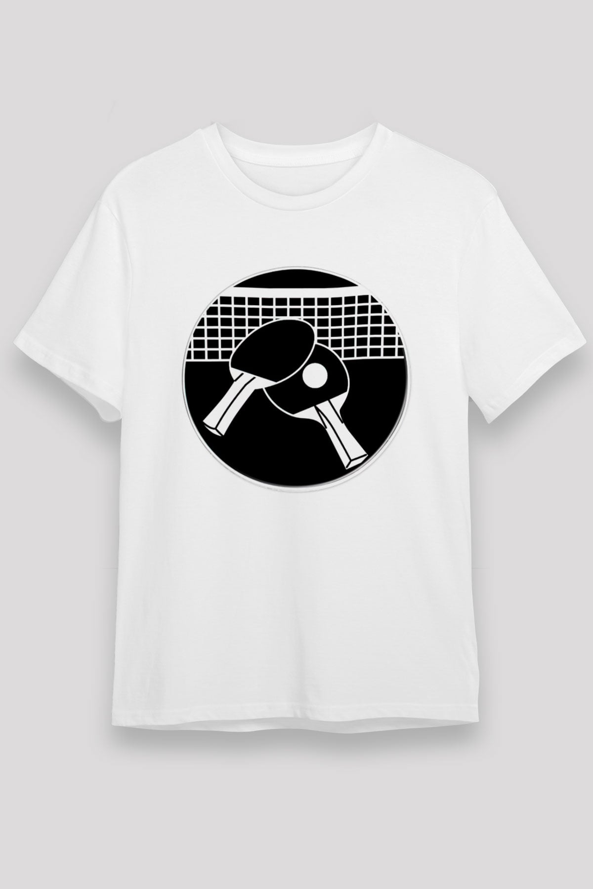 Masa tenisi Beyaz Unisex Tişört T-Shirt - TişörtFabrikası