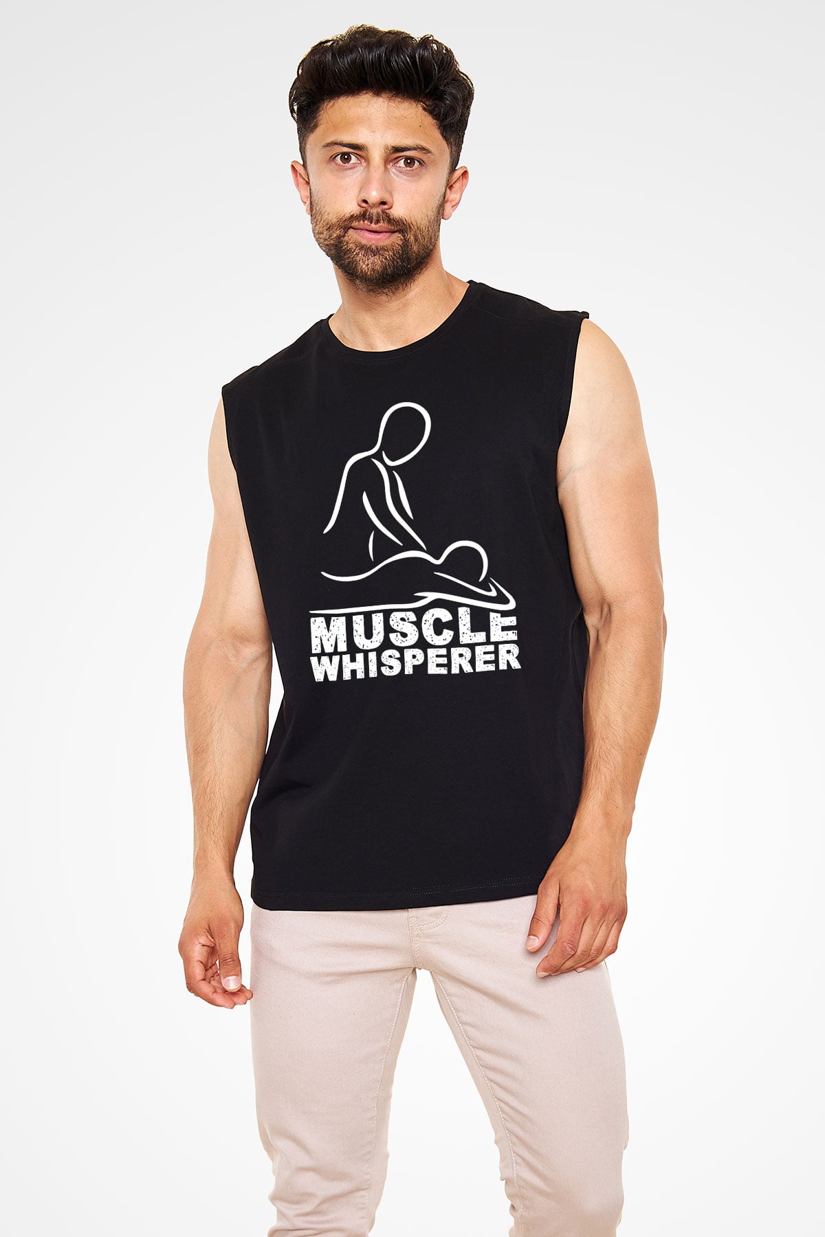 Masör Siyah Unisex Kolsuz Tişört