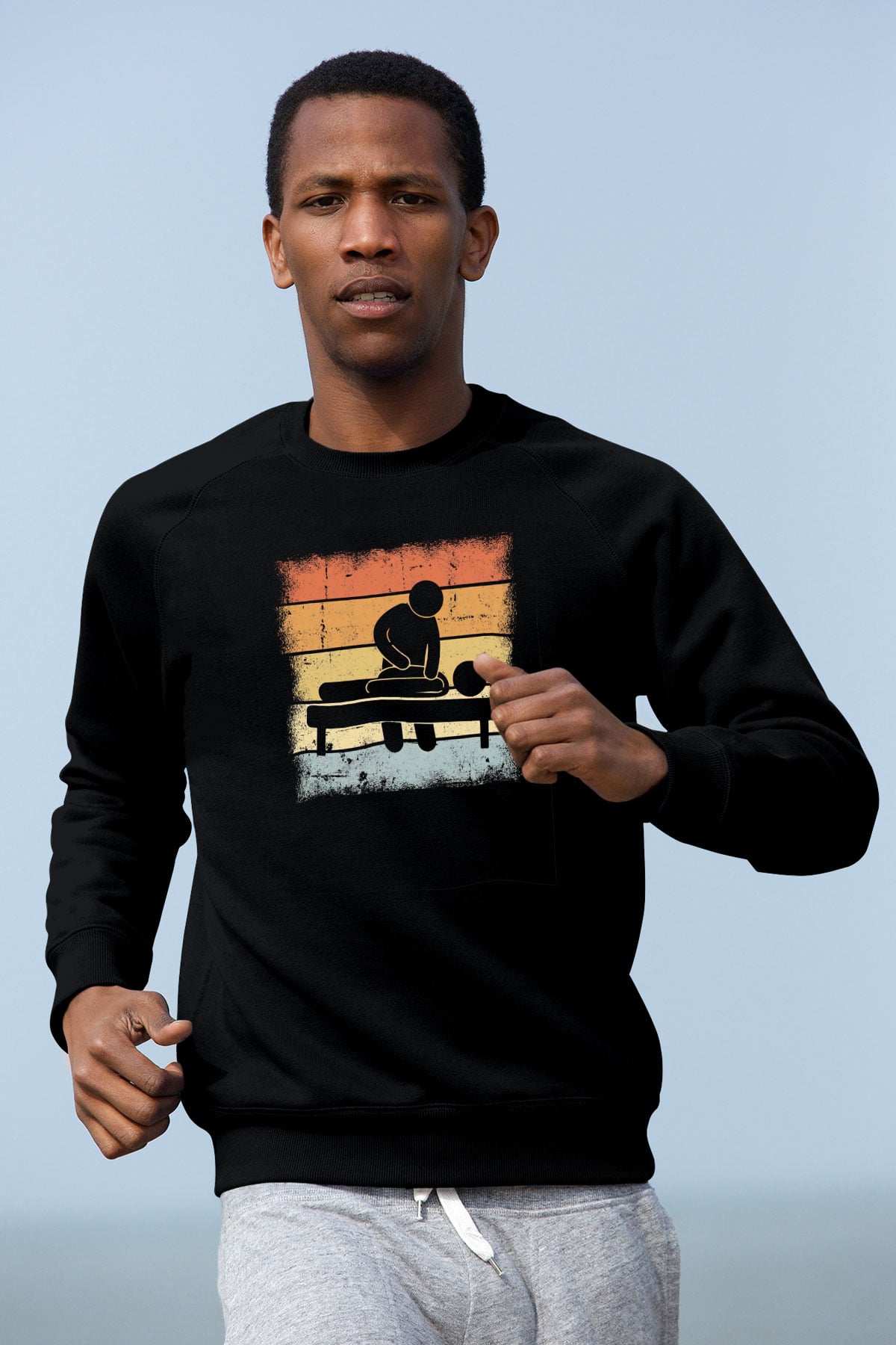 Masör Siyah Unisex Sweatshirt