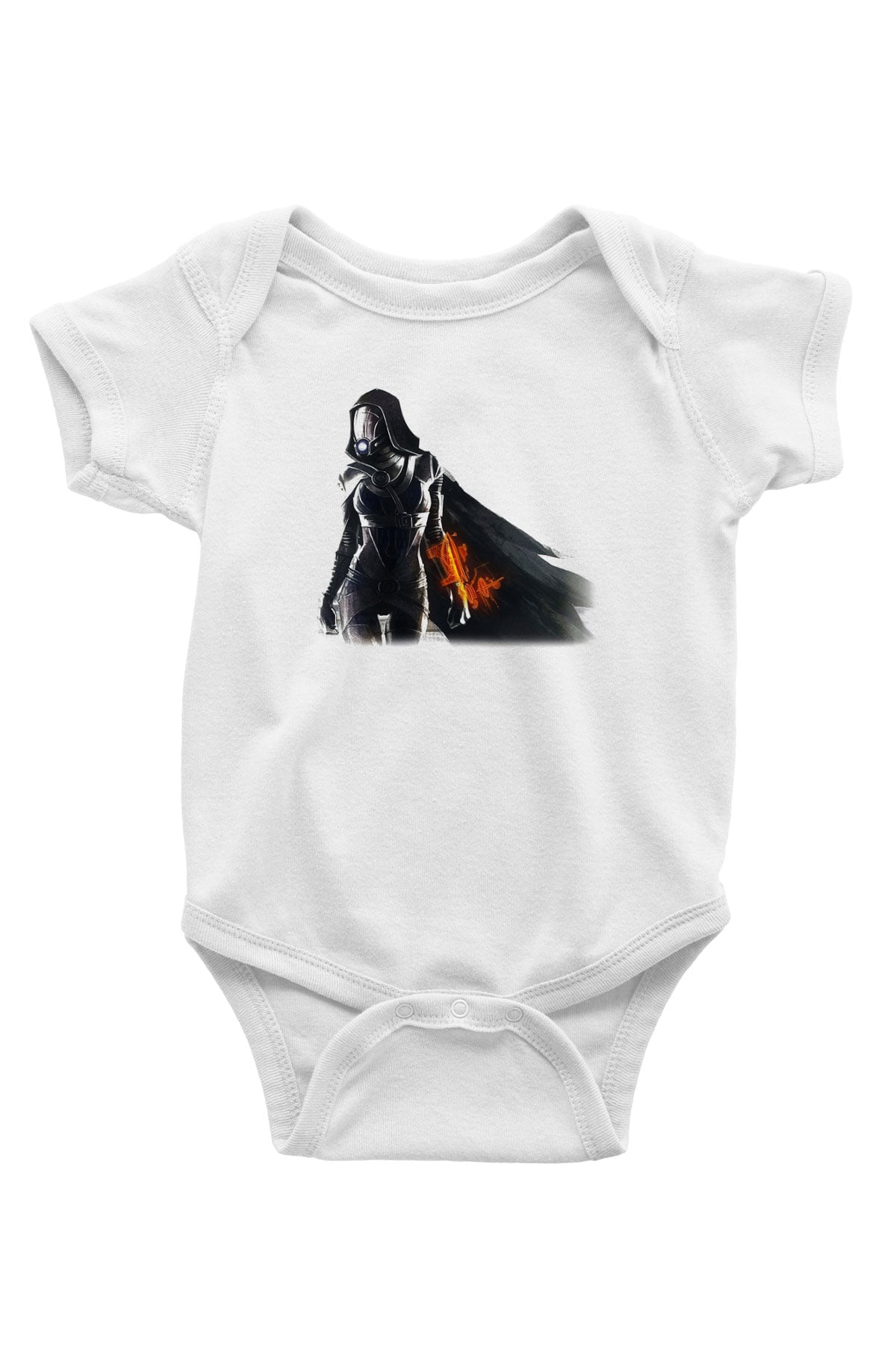 Mass Effect Baskılı Beyaz Unisex Bebek Body - Zıbın