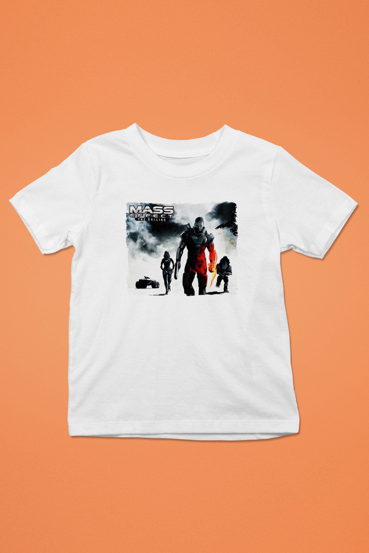 Mass Effect Beyaz Unisex Çocuk Tişört