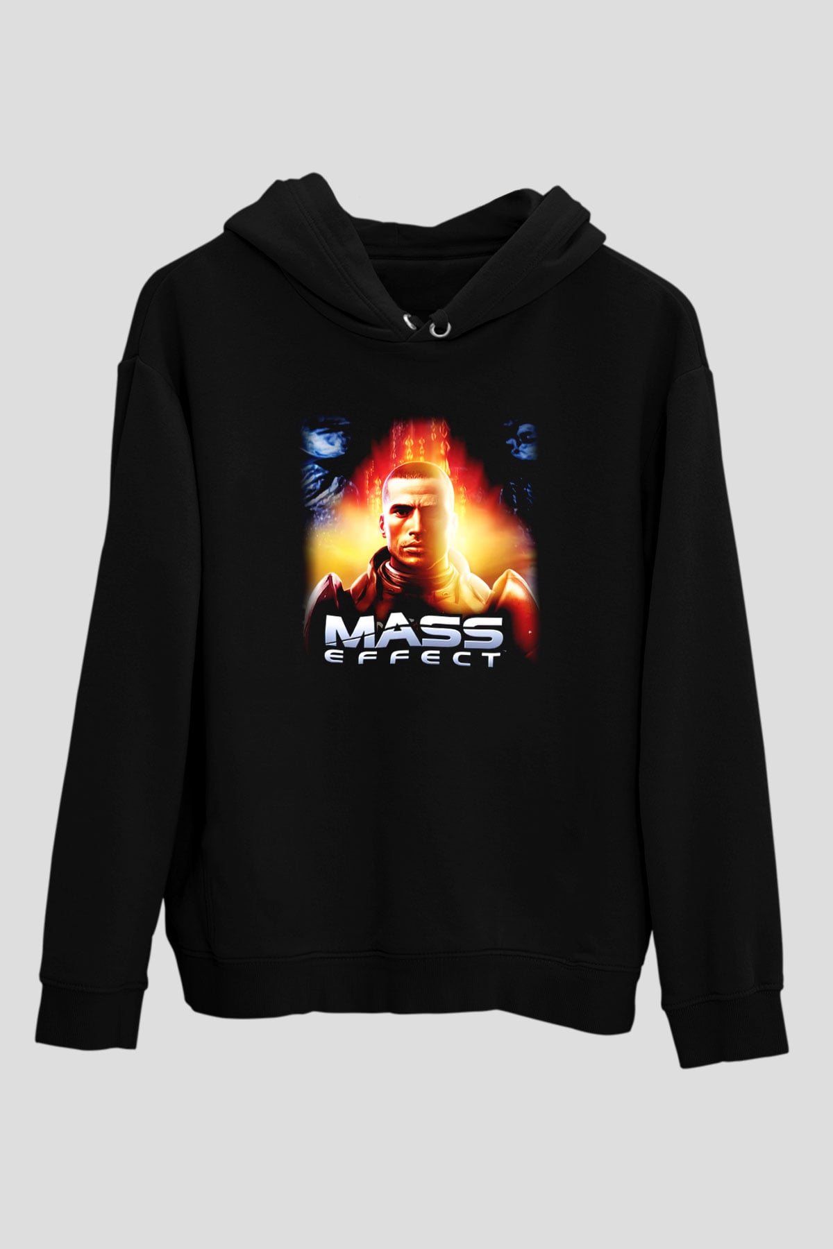 Mass Effect Siyah Unisex Hoodie