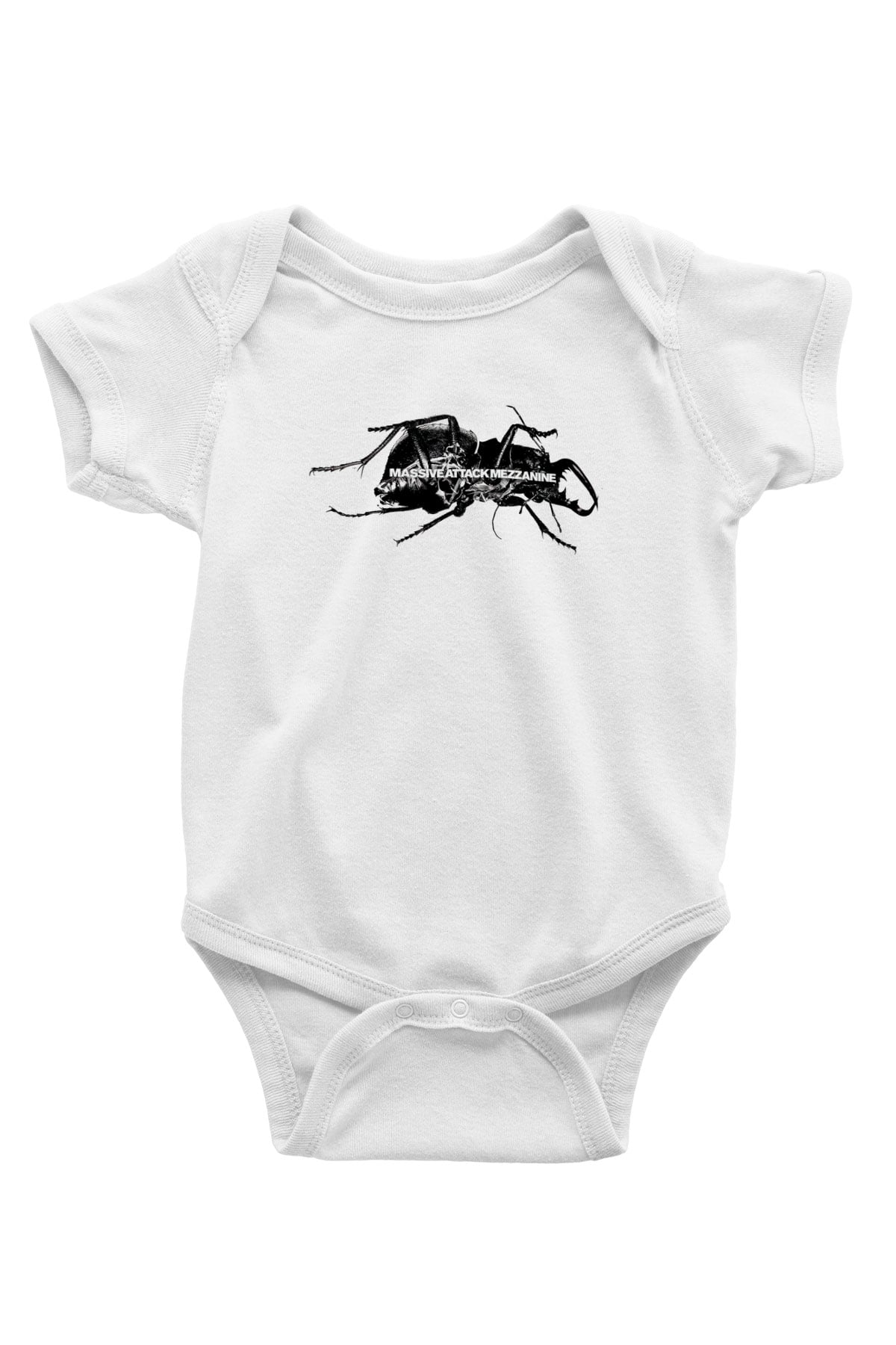 Massive Attack Baskılı Beyaz Unisex Bebek Body - Zıbın