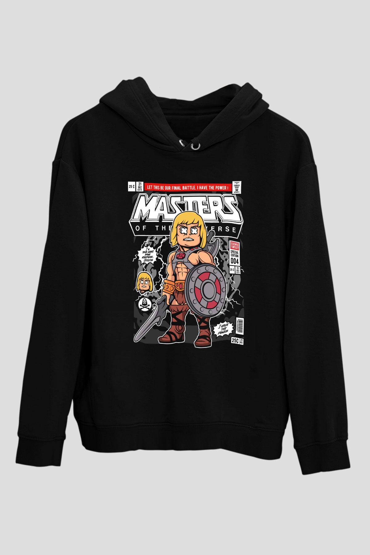 Master Baskılı Unisex Siyah Hoodie
