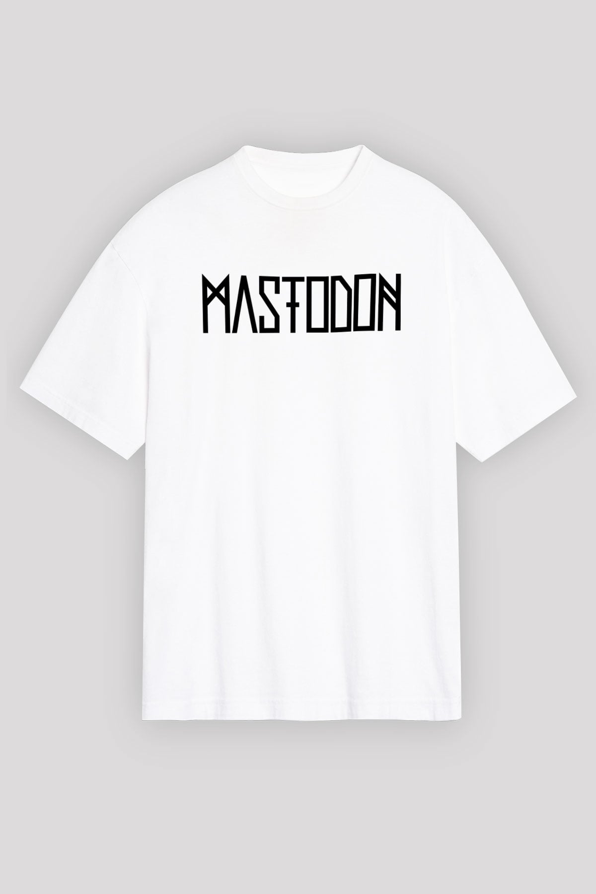 Mastodon Beyaz Unisex Oversize Tişört T-Shirt