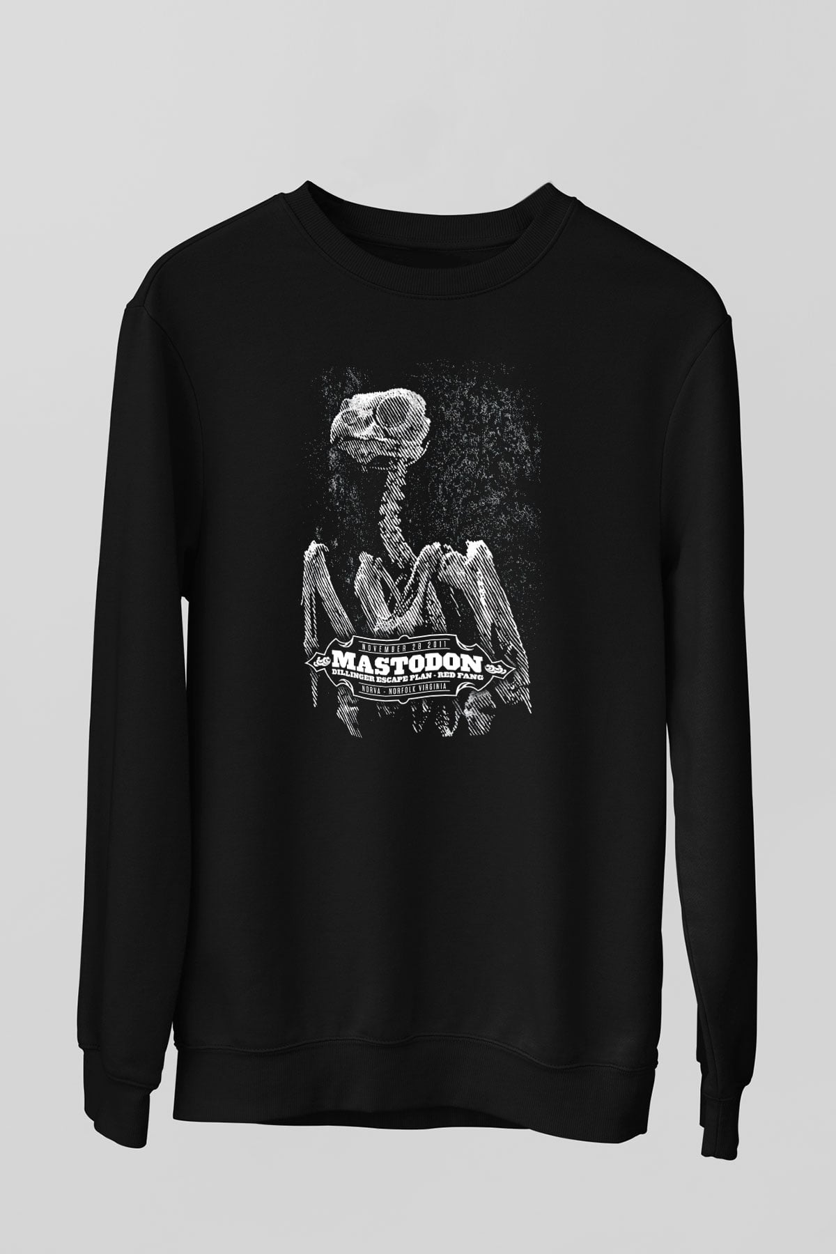 Mastodon Siyah Unisex Sweatshirt