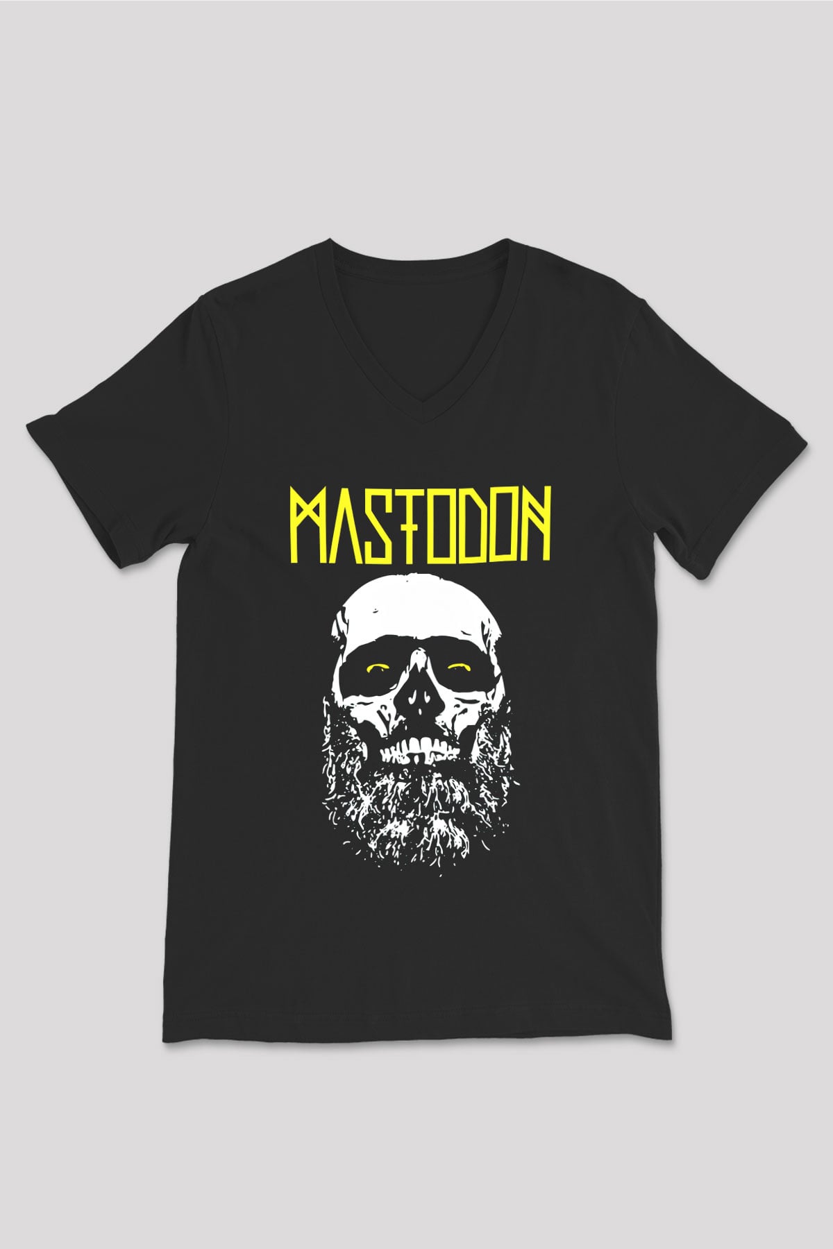 Mastodon Siyah Unisex V Yaka Tişört