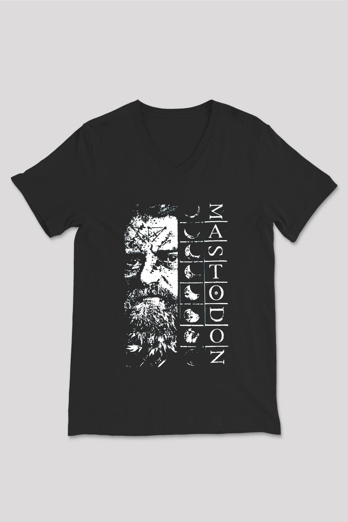 Mastodon Siyah Unisex V Yaka Tişört