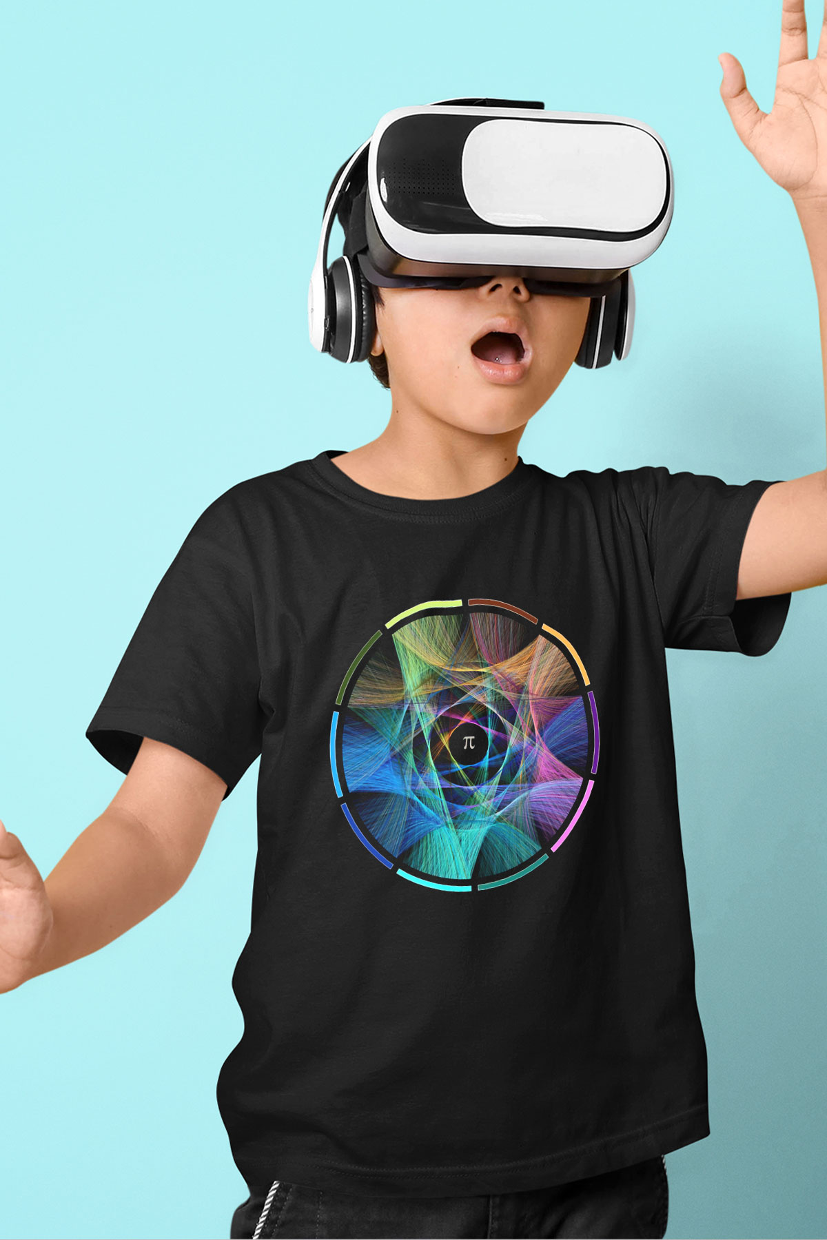 Matematikçi Baskılı Siyah Unisex Çocuk Tişört