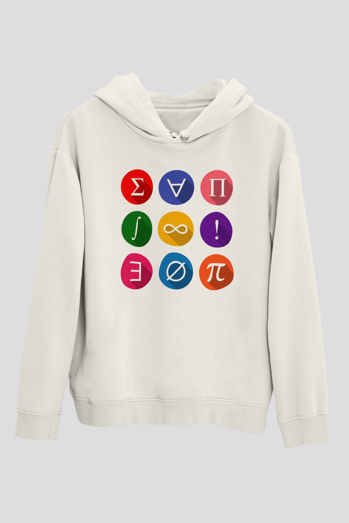 Matematikçi Beyaz Unisex Hoodie