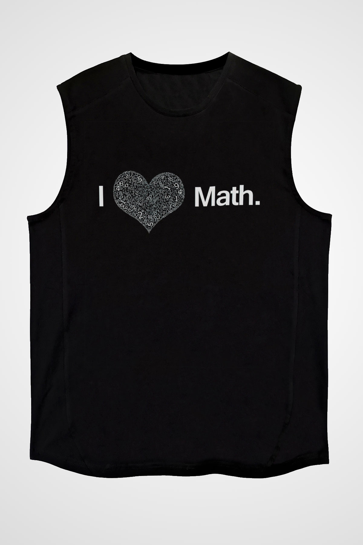 Matematikçi Siyah Unisex Kolsuz Tişört