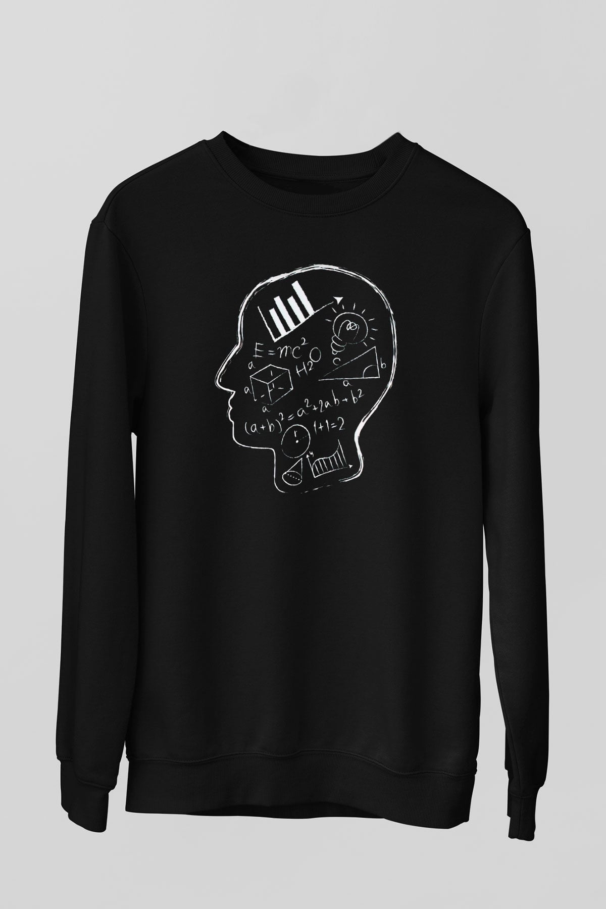 Matematikçi Siyah Unisex Sweatshirt