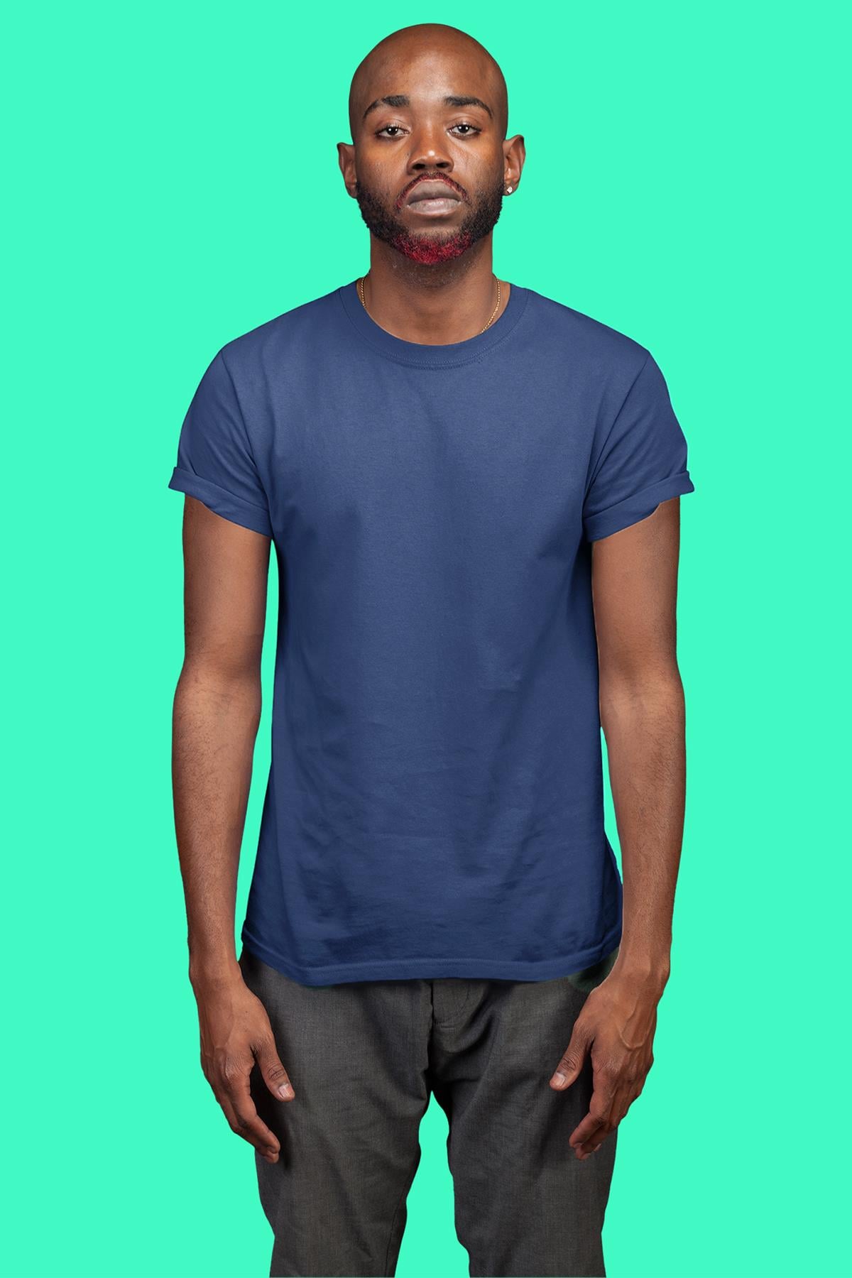 Mavi Basic Unisex Tişört T-Shirt - TişörtFabrikası