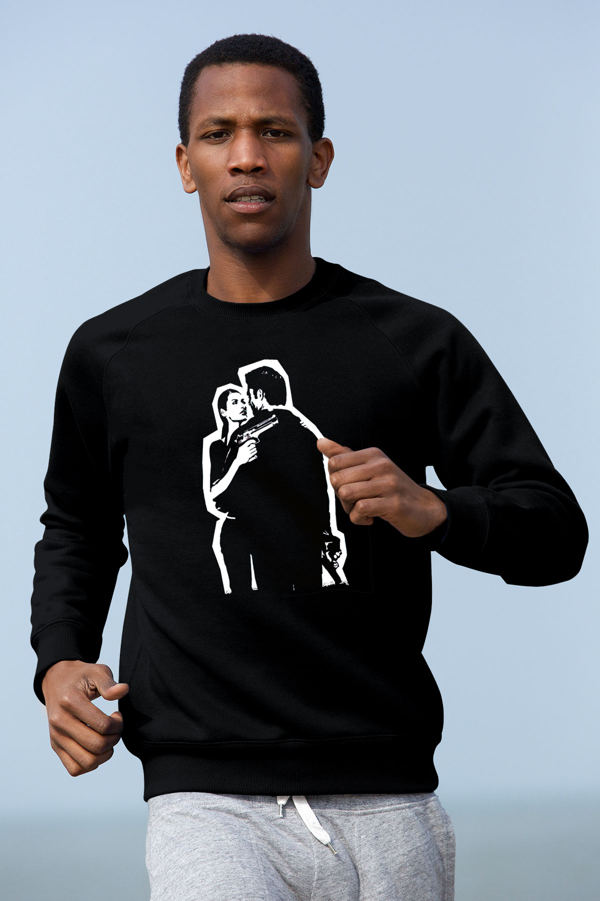 Max Payne Baskılı Unisex Siyah Sweatshirt