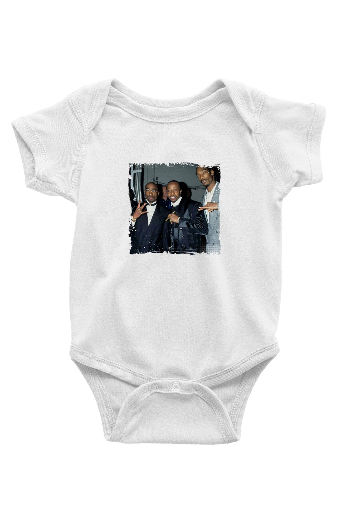 MC Hammer Baskılı Unisex Beyaz Bebek Body - Zıbın