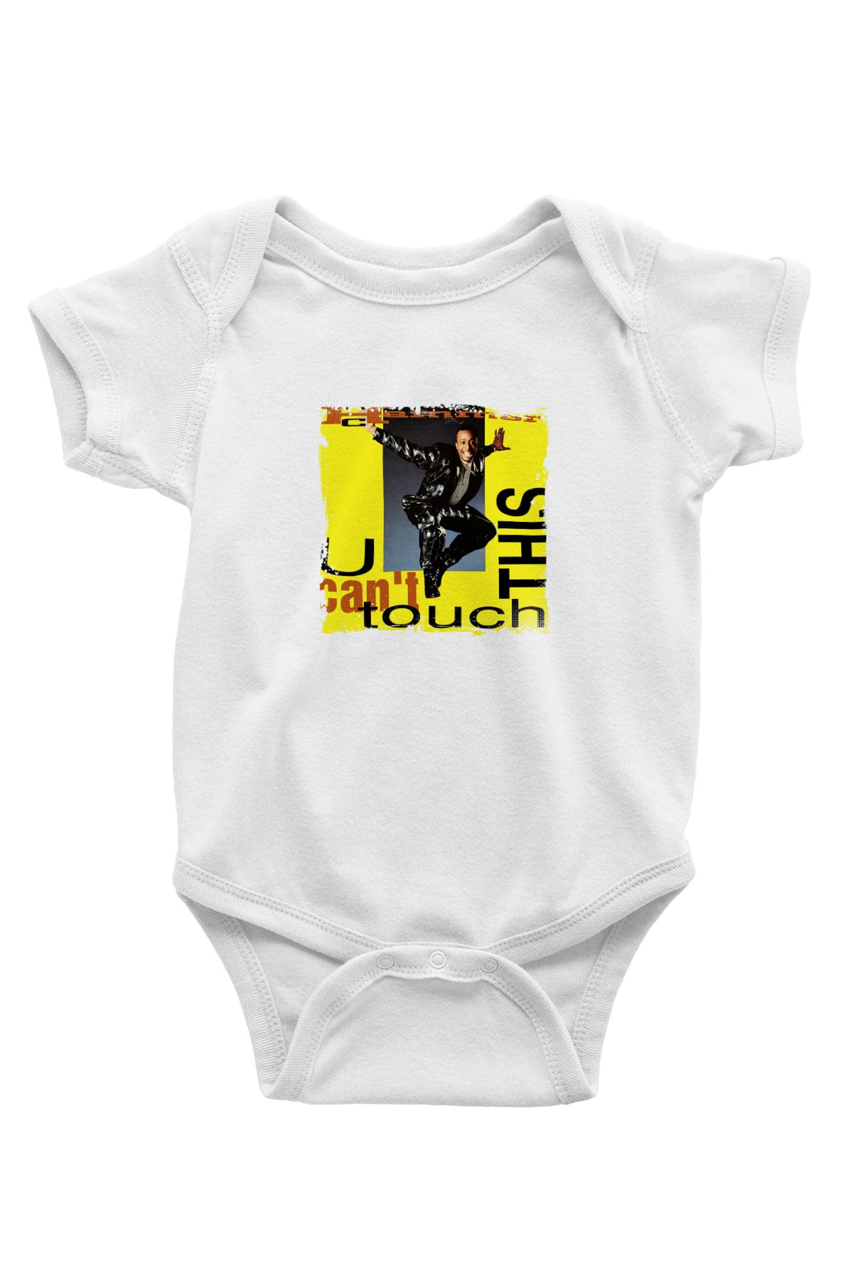 MC Hammer Baskılı Unisex Beyaz Bebek Body - Zıbın