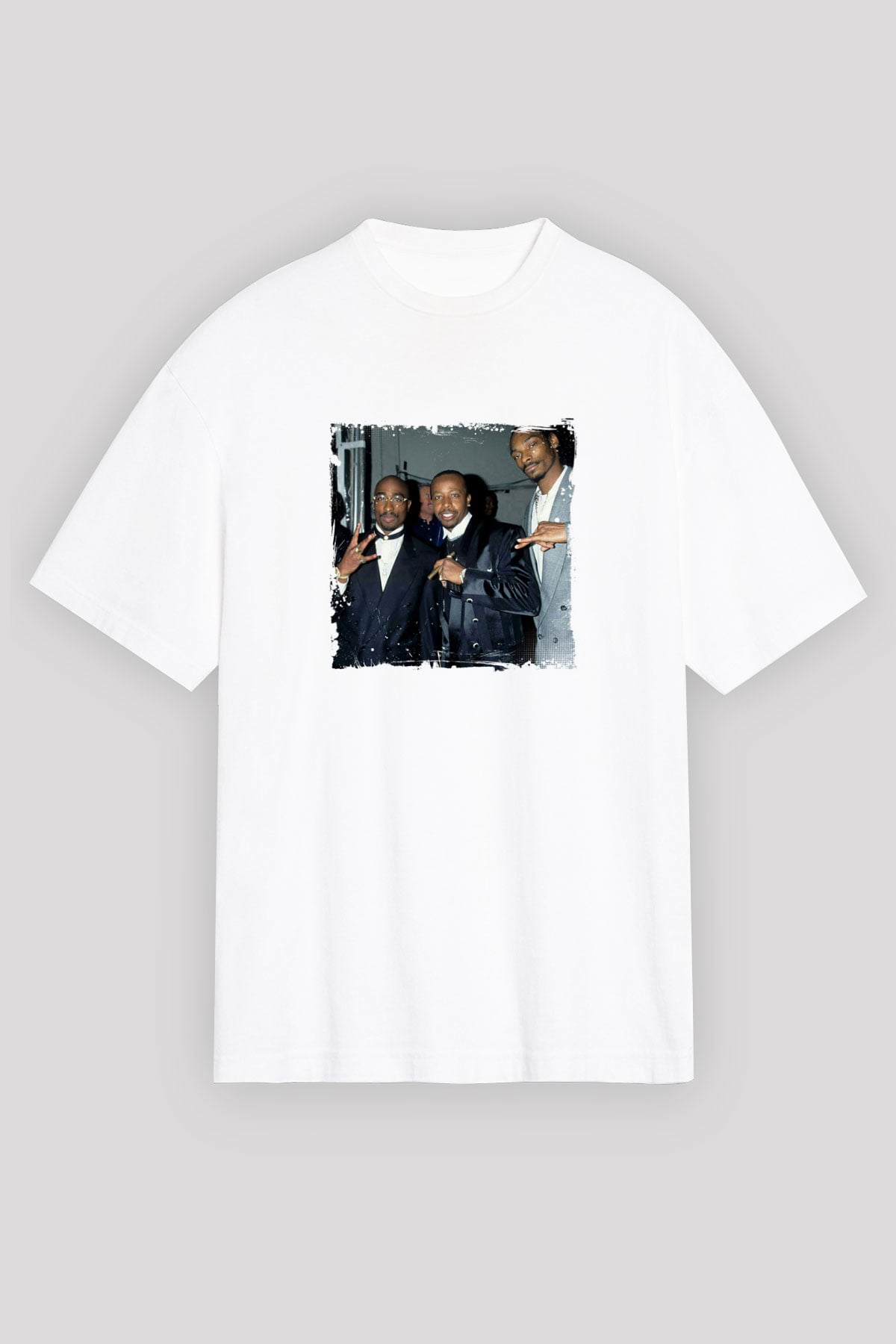MC Hammer Baskılı Unisex Beyaz Tişört