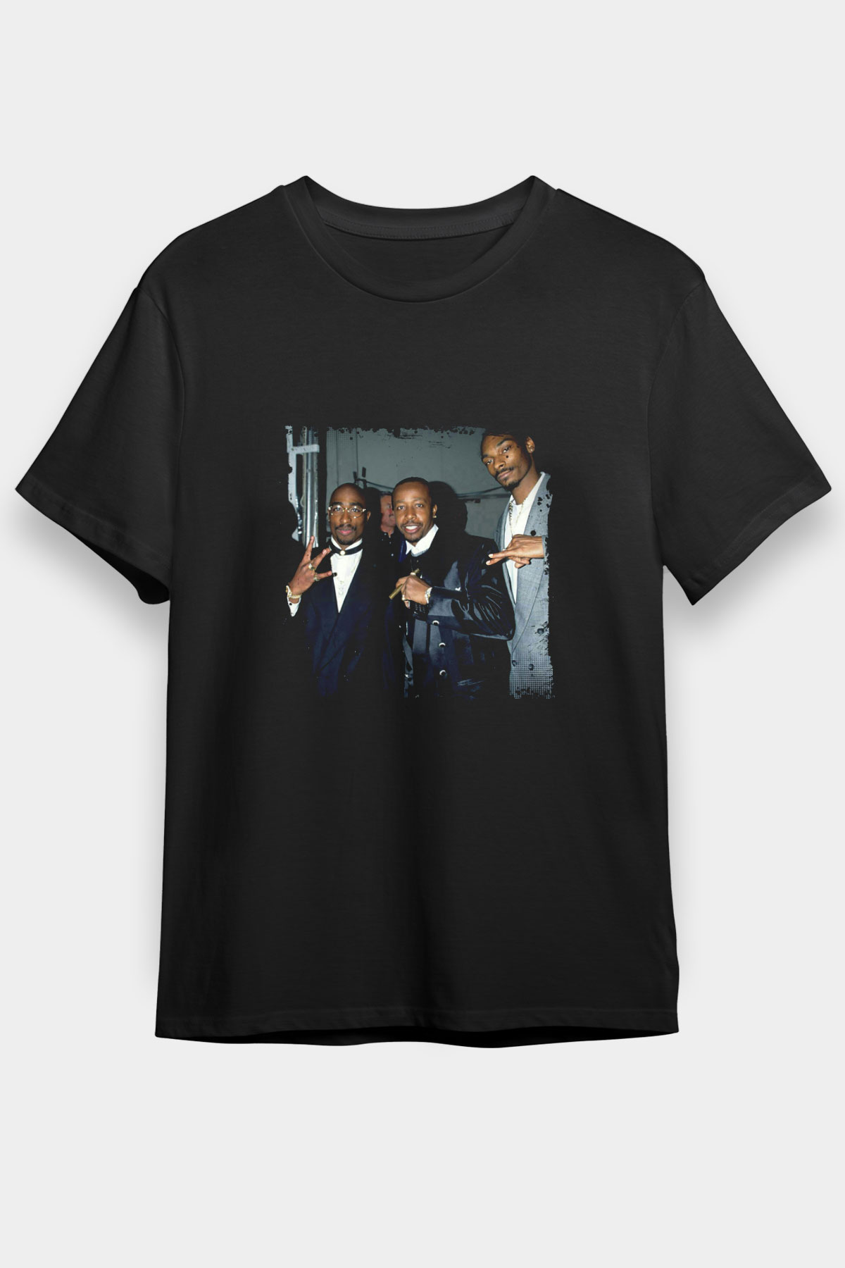MC Hammer Baskılı Unisex Siyah Tişört