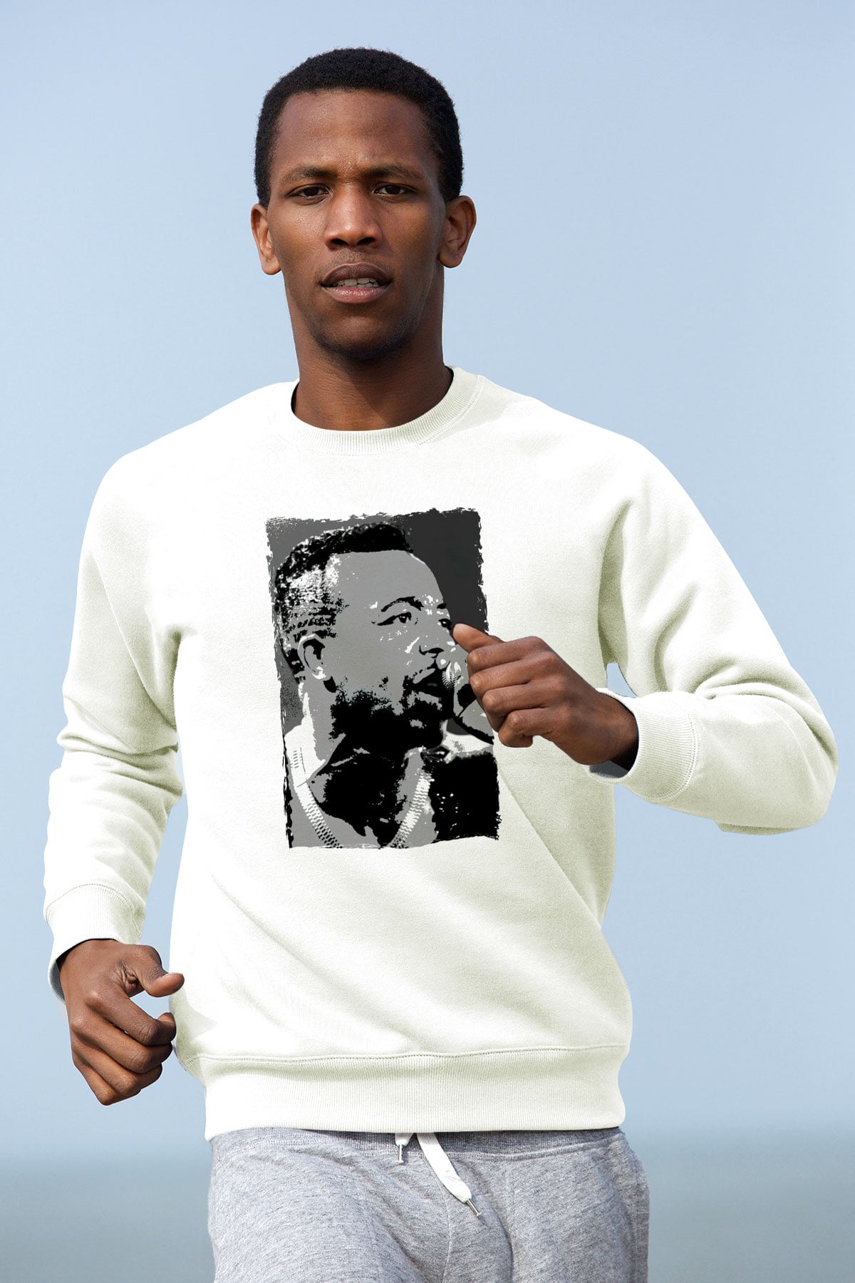 MC Hammer Beyaz Unisex Sweatshirt