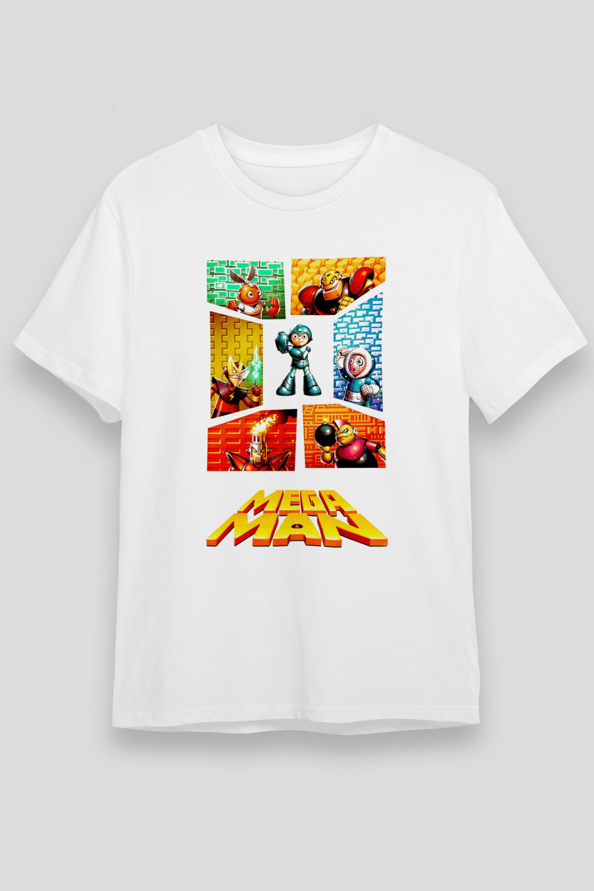 Mega Man Beyaz Unisex Tişört T-Shirt