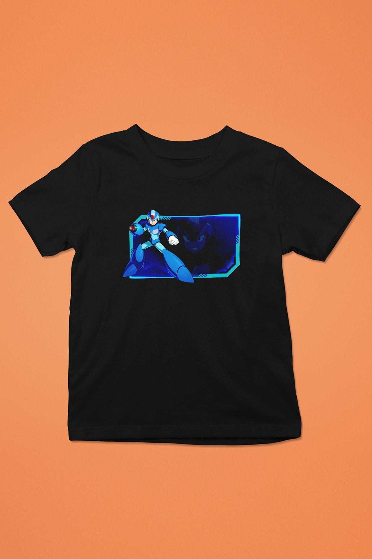 Mega Man Siyah Unisex  Çocuk Tişört