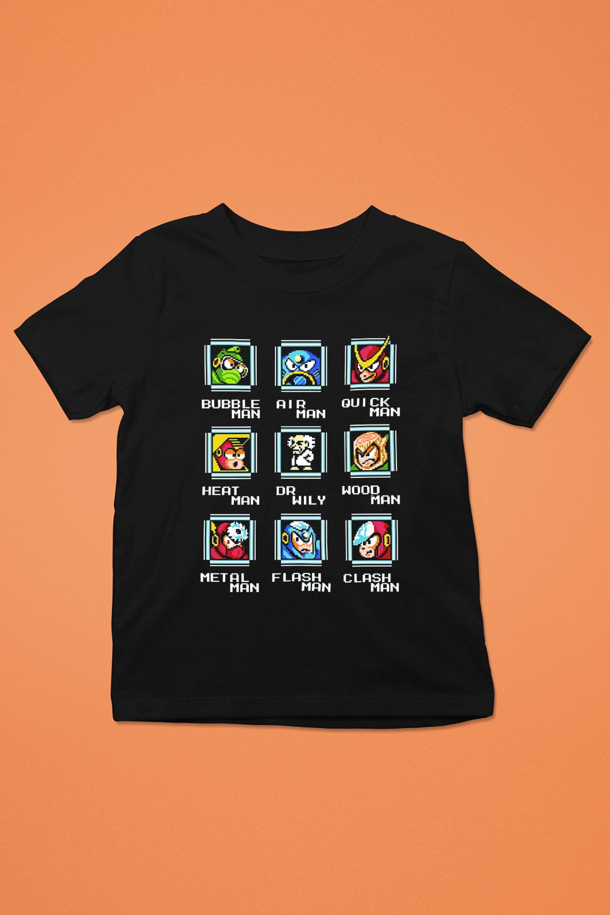 Mega Man Siyah Unisex  Çocuk Tişört