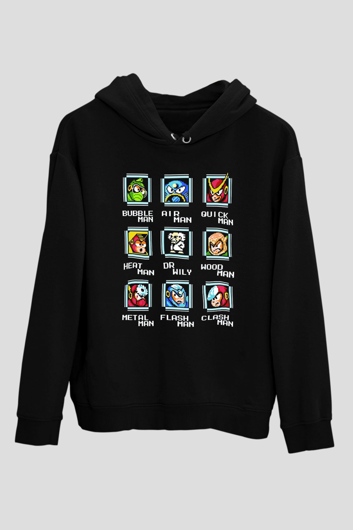 Mega Man Siyah Unisex Hoodie