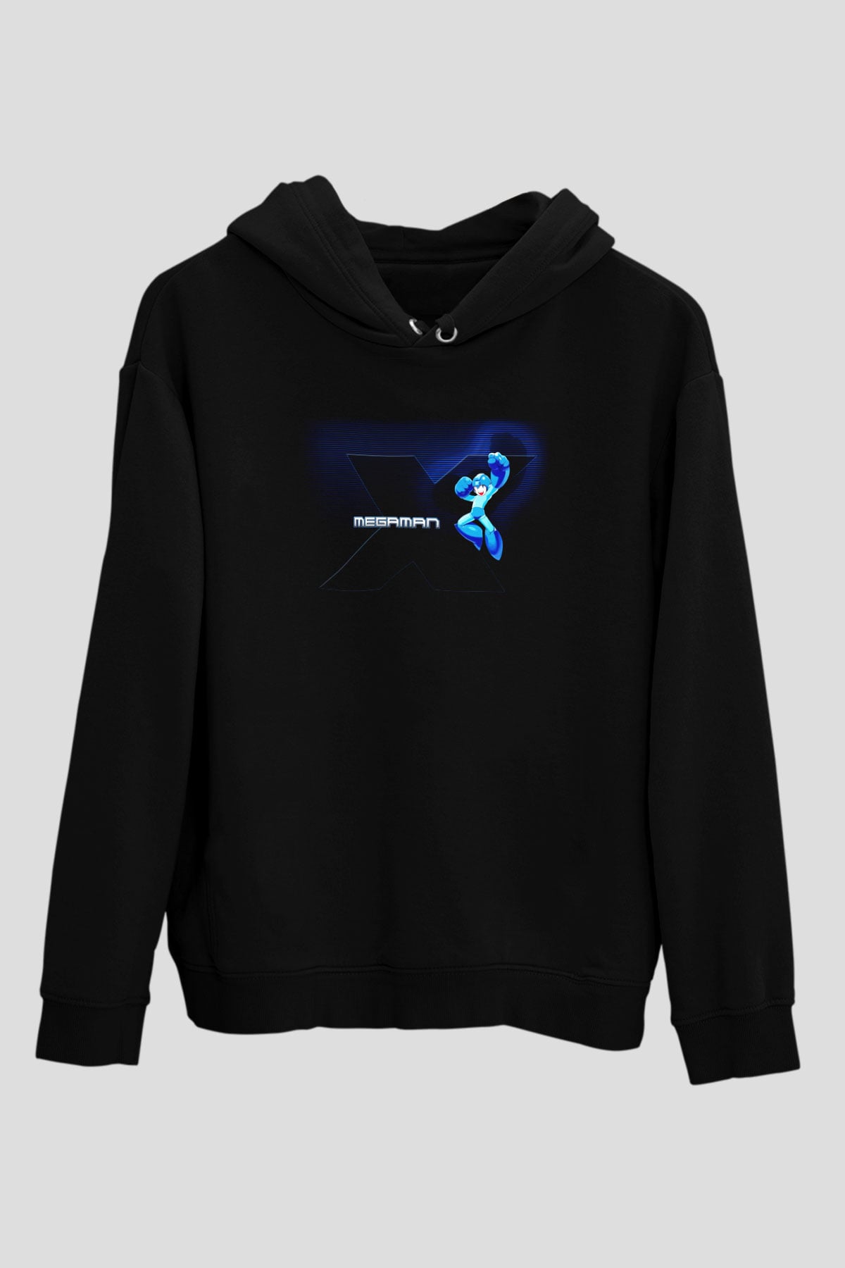 Mega Man Siyah Unisex Hoodie