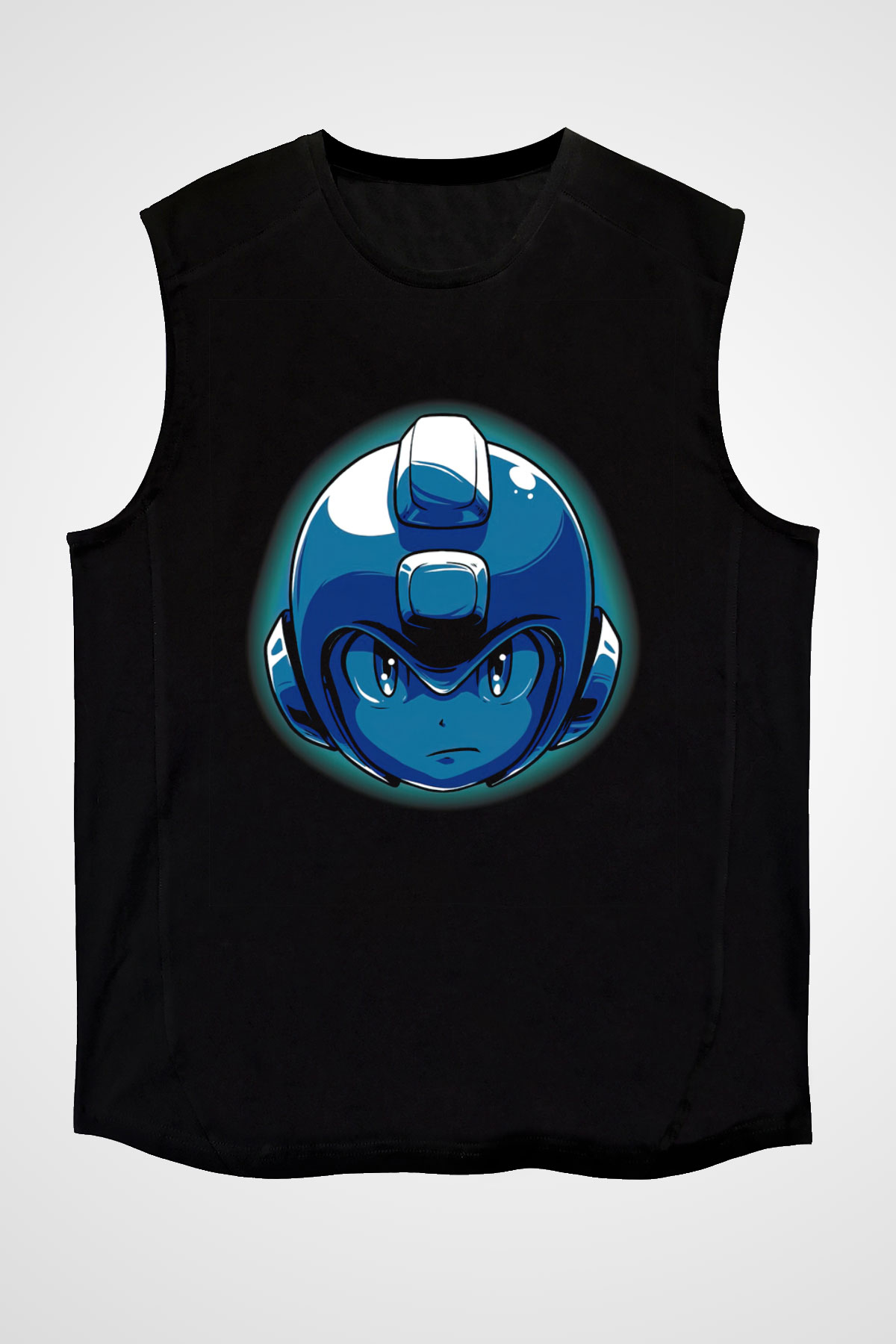 Mega Man Siyah Unisex  Kolsuz Tişört