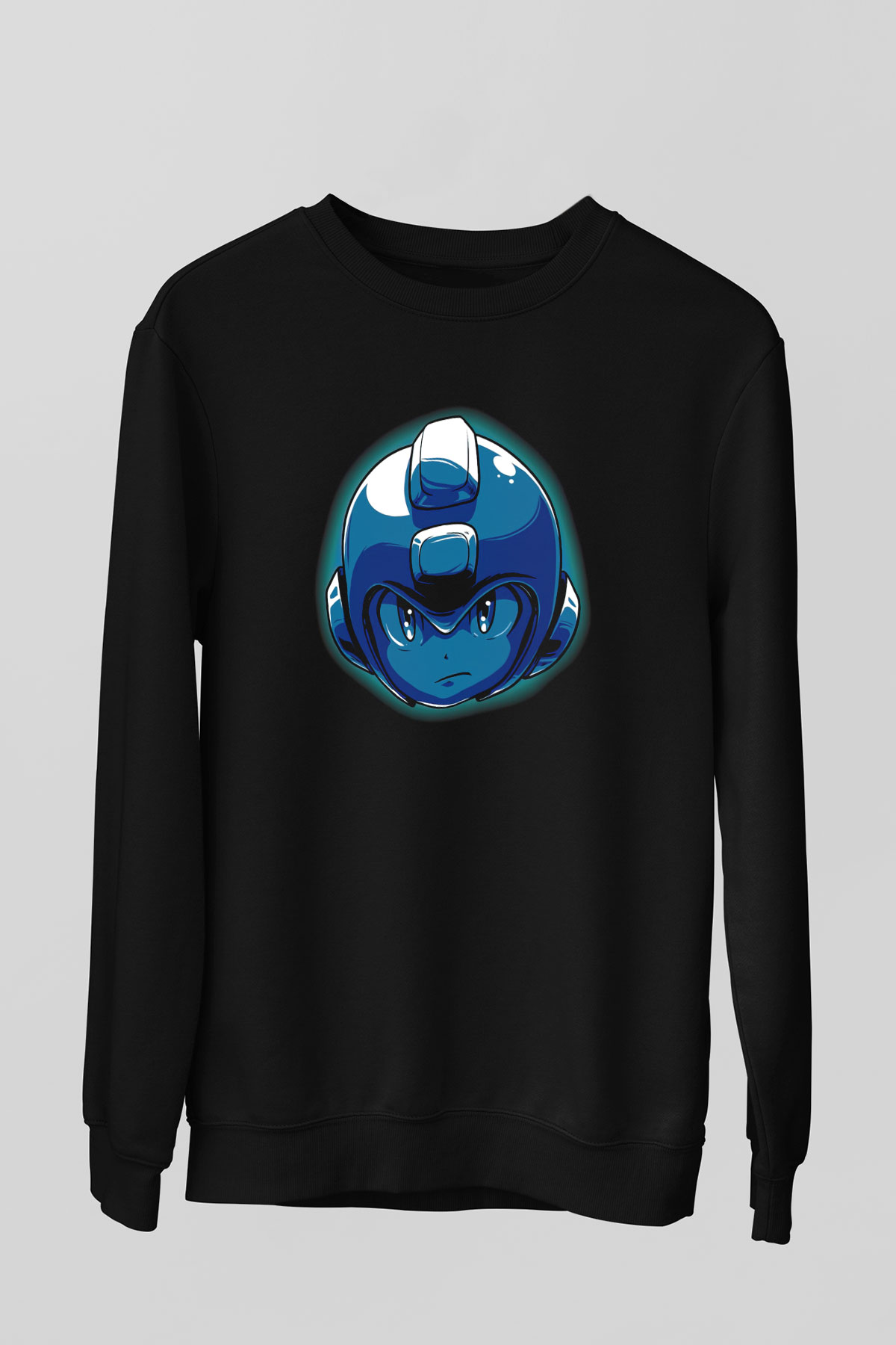 Mega Man Siyah Unisex  Sweatshirt