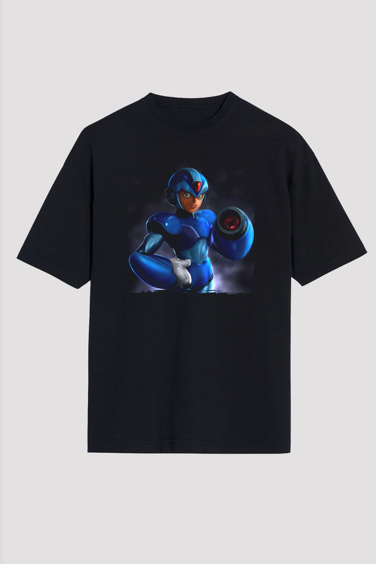 Mega Man Siyah Unisex Tişört T-Shirt
