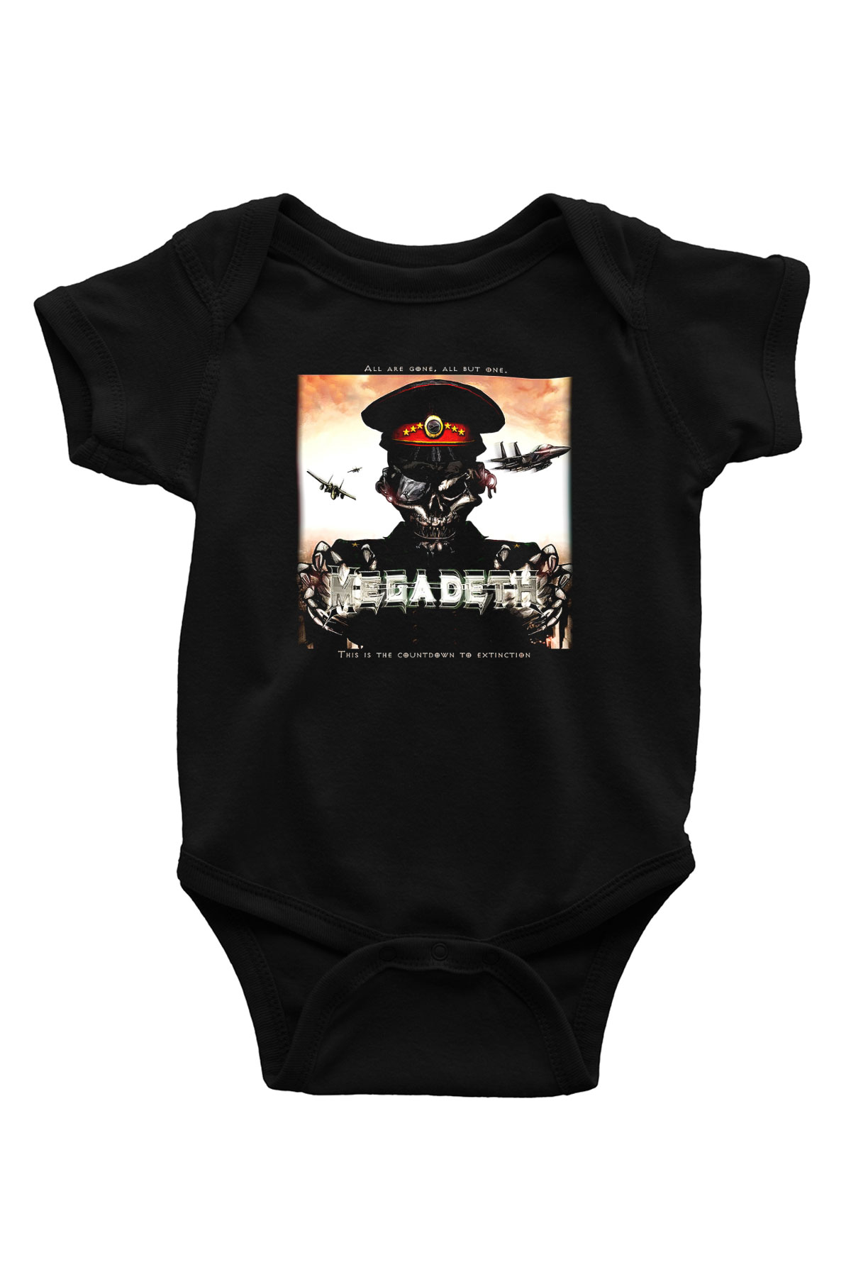 Megadeth Baskılı Siyah Bebek Body - Zıbın