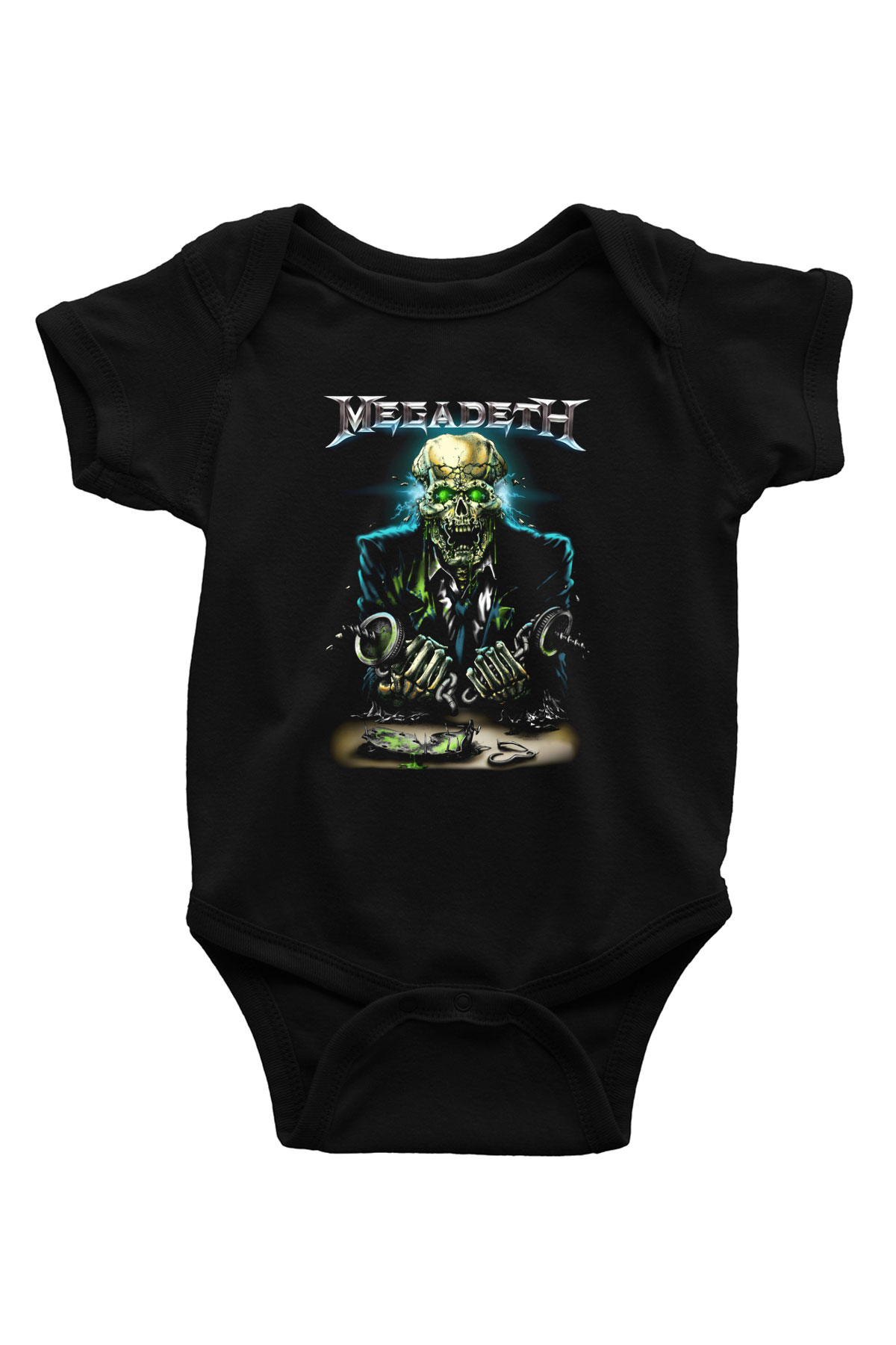 Megadeth Baskılı Siyah Bebek Body - Zıbın