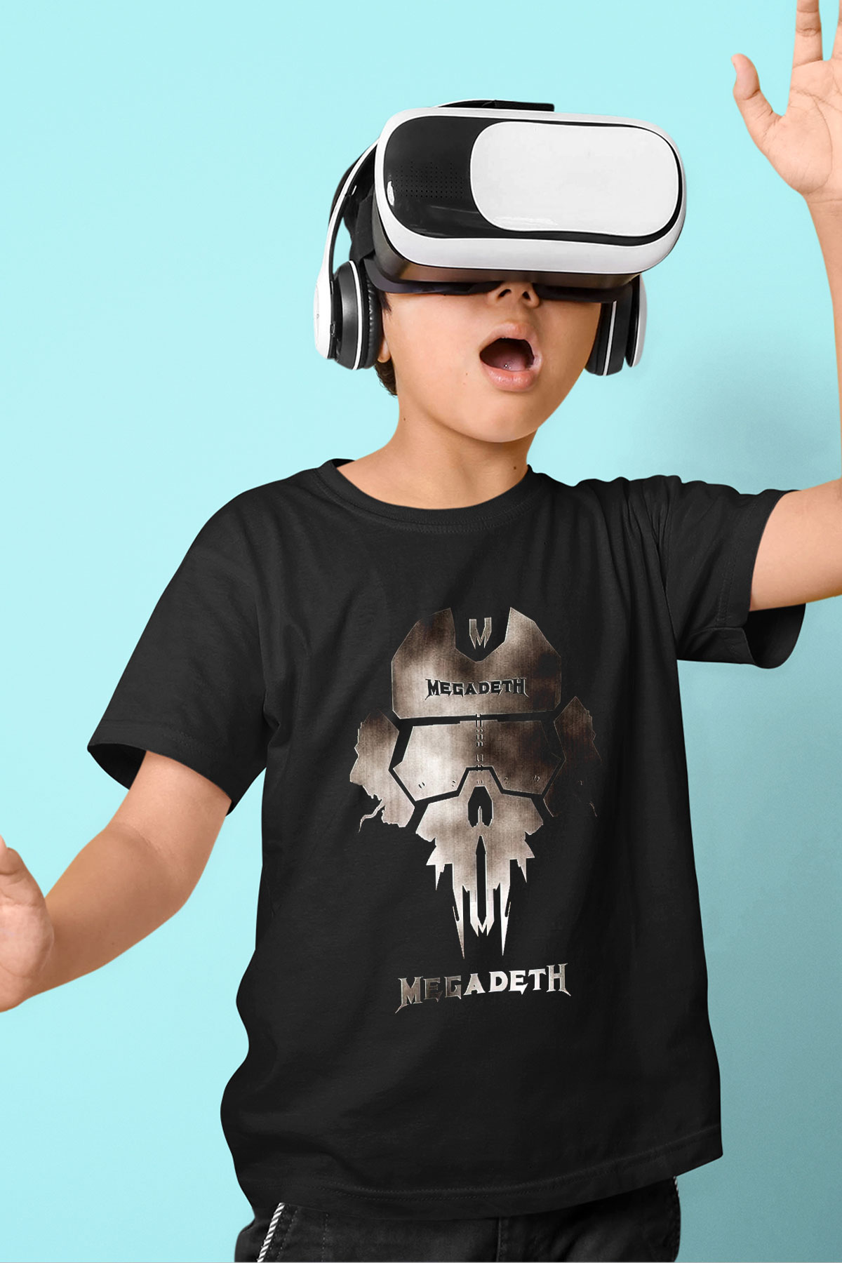 Megadeth Baskılı Siyah Unisex Çocuk Tişört