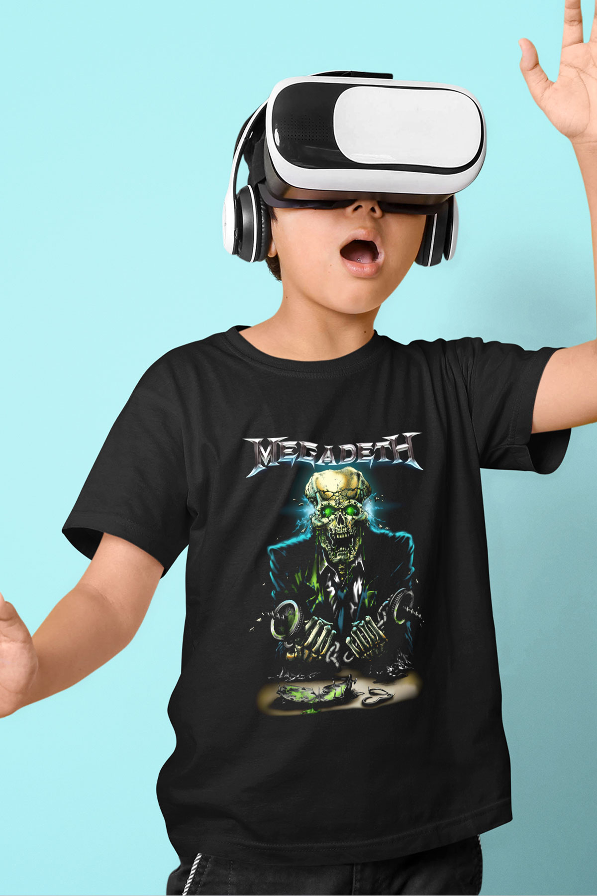 Megadeth Baskılı Siyah Unisex Çocuk Tişört