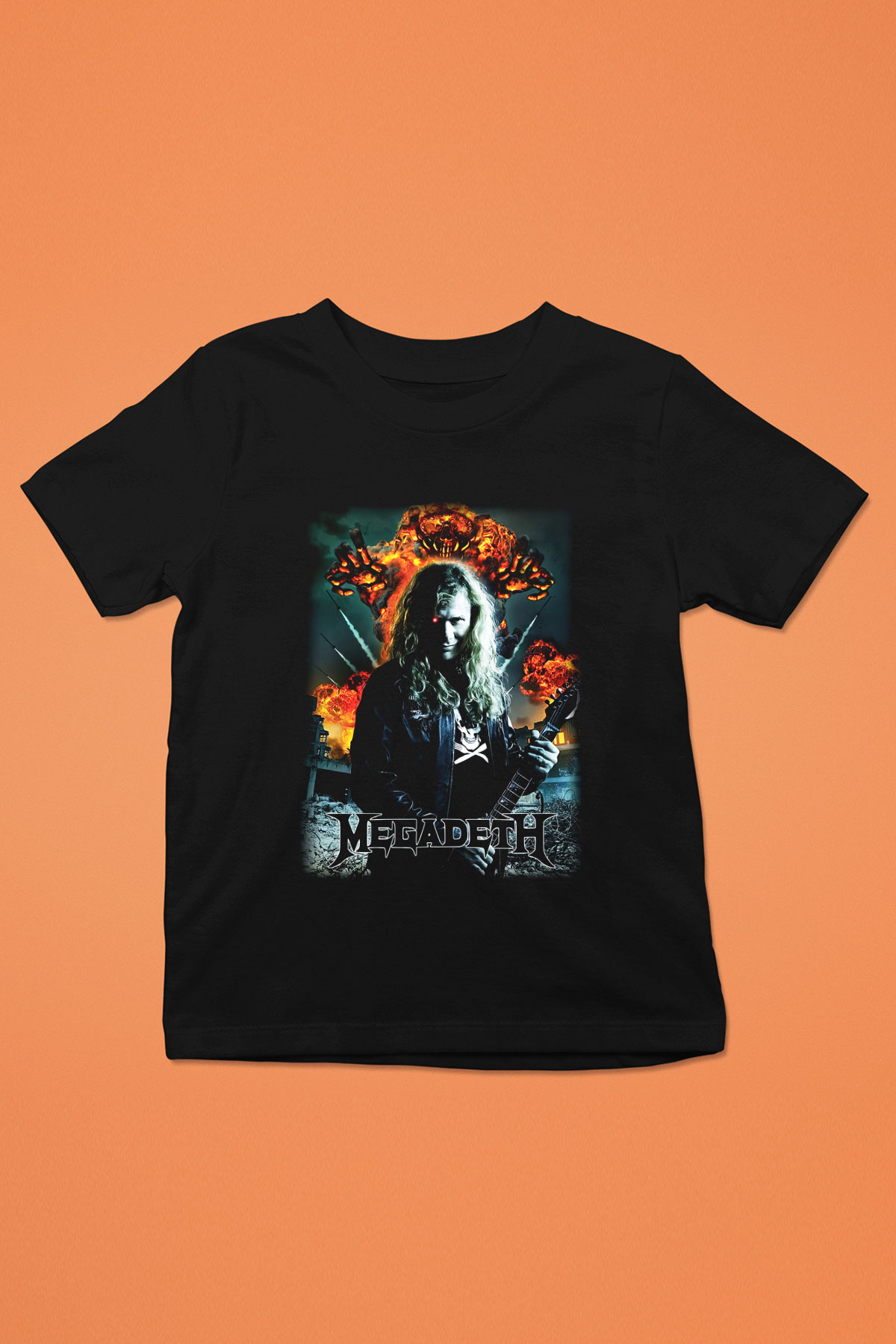 Megadeth Baskılı Siyah Unisex Çocuk Tişört
