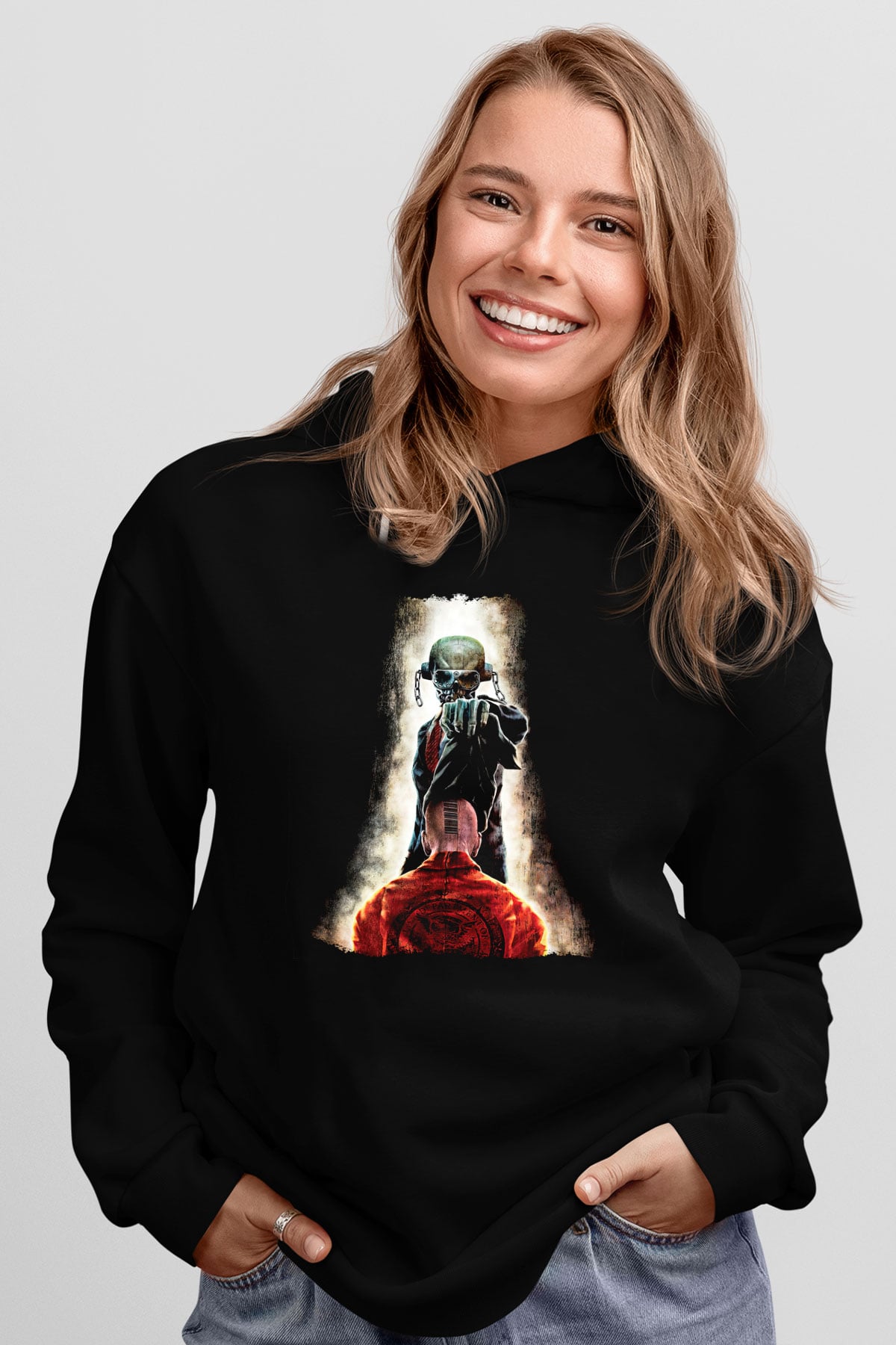 Megadeth Baskılı Unisex Siyah Kapüşonlu Sweatshirt