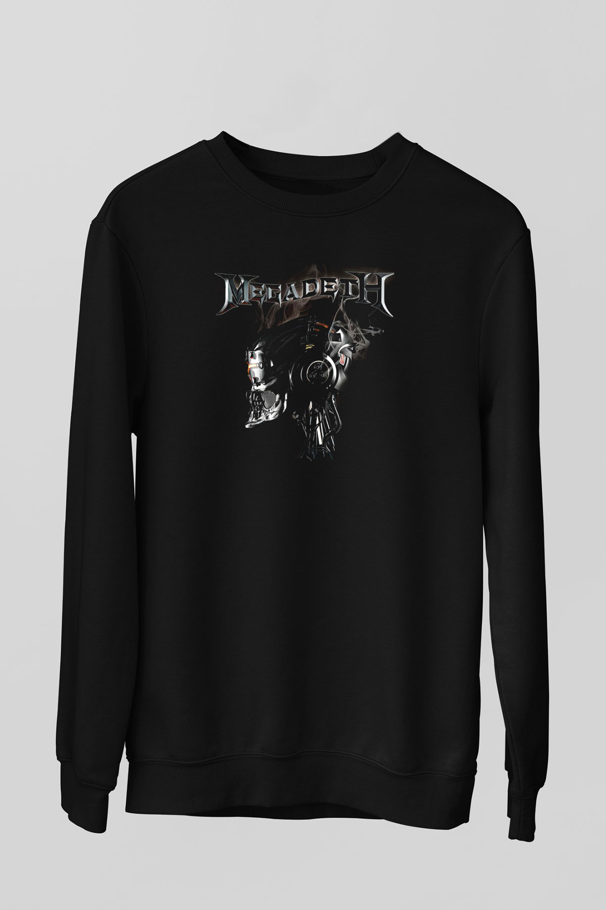 Megadeth Baskılı Unisex Siyah Sweatshirt